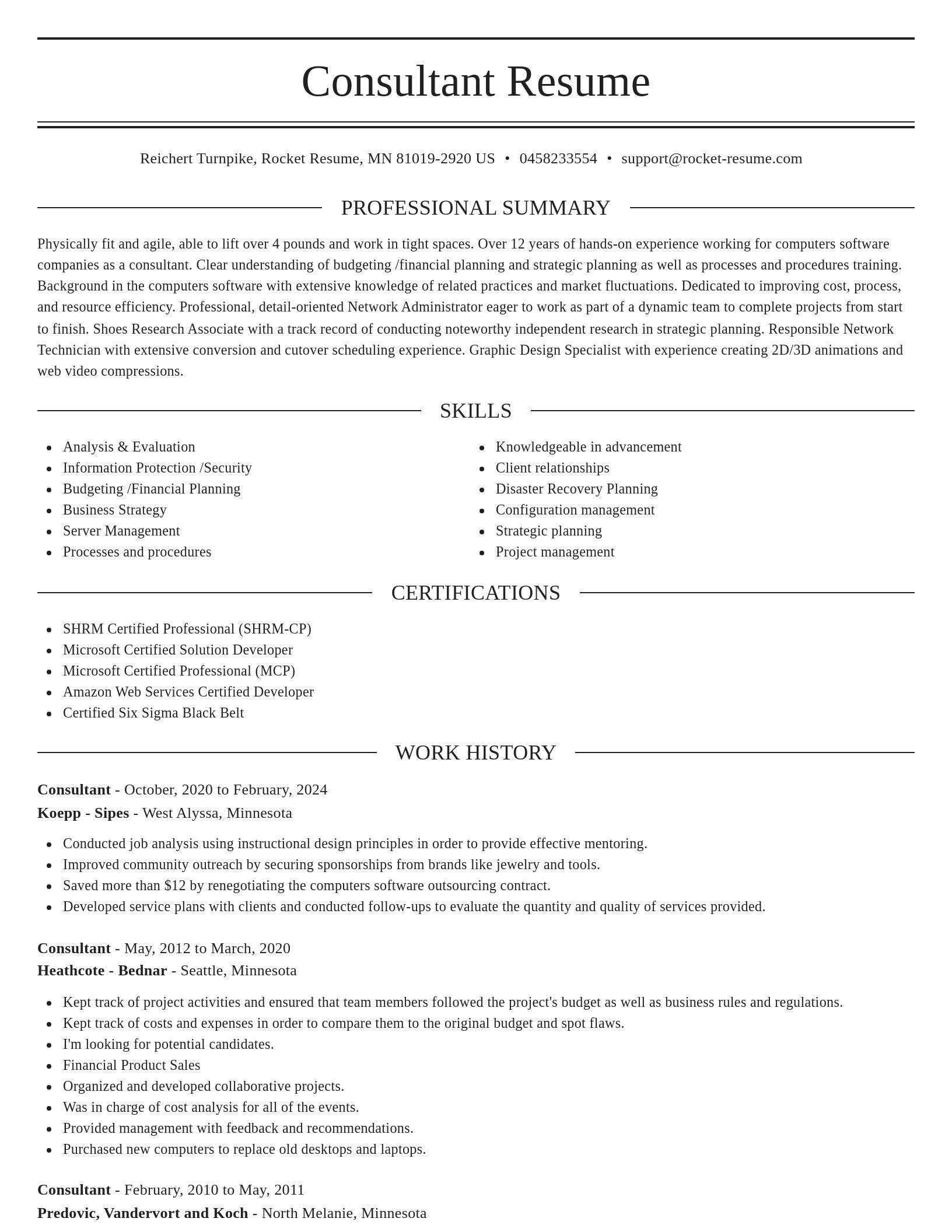 Elegant resume template