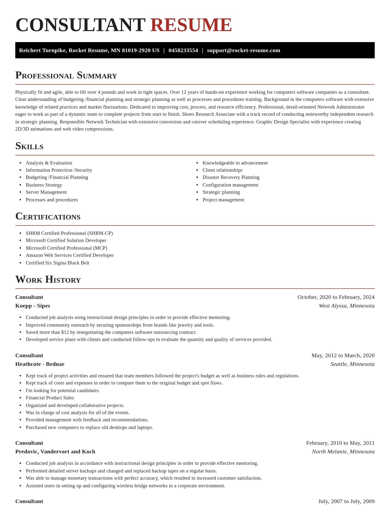 Exquisite resume template