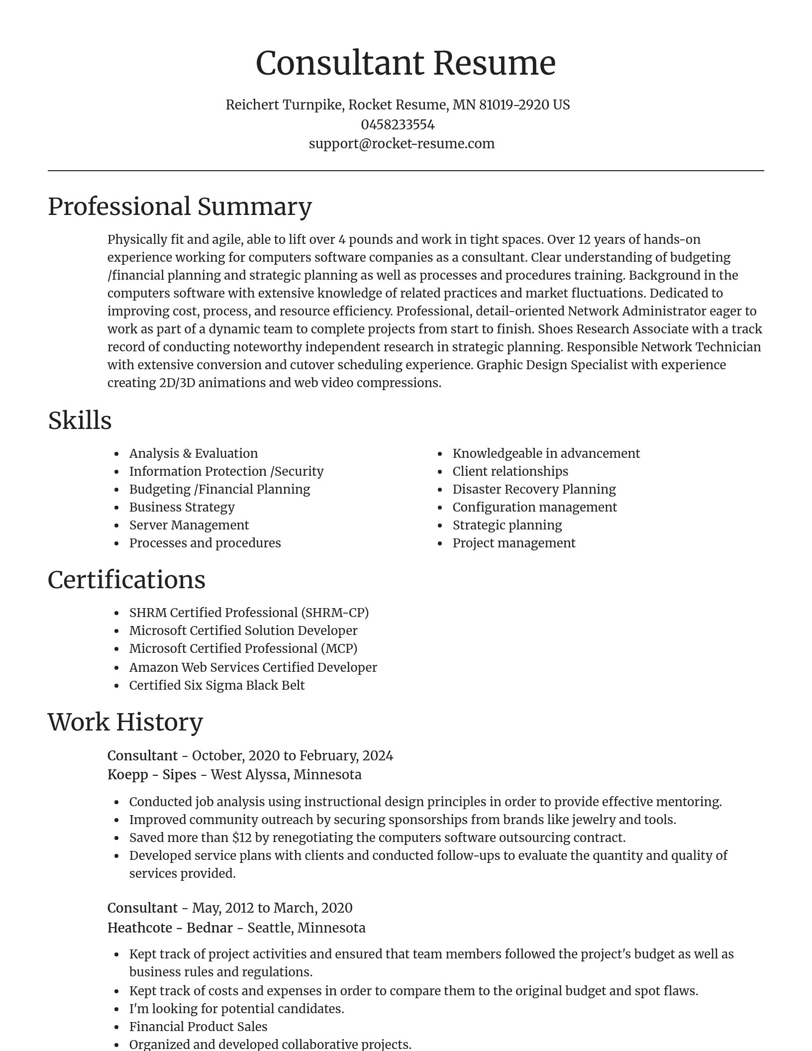 Focal Point resume template
