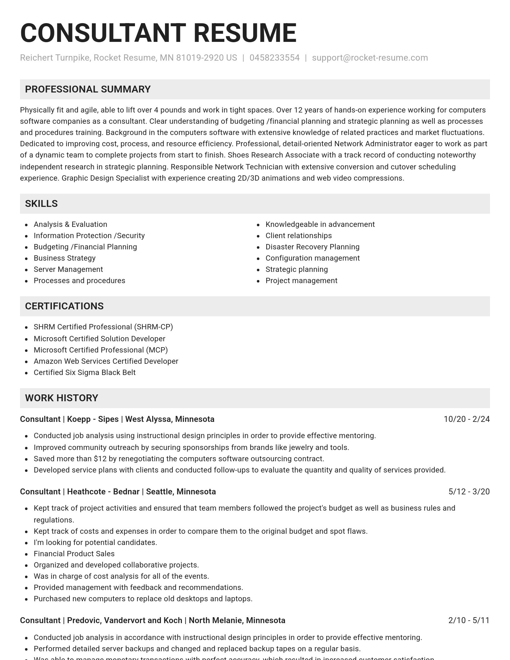 Genius resume template