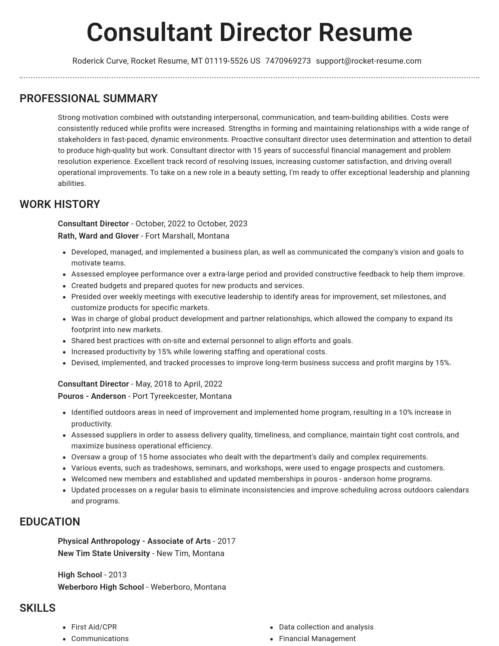 Brilliant resume template