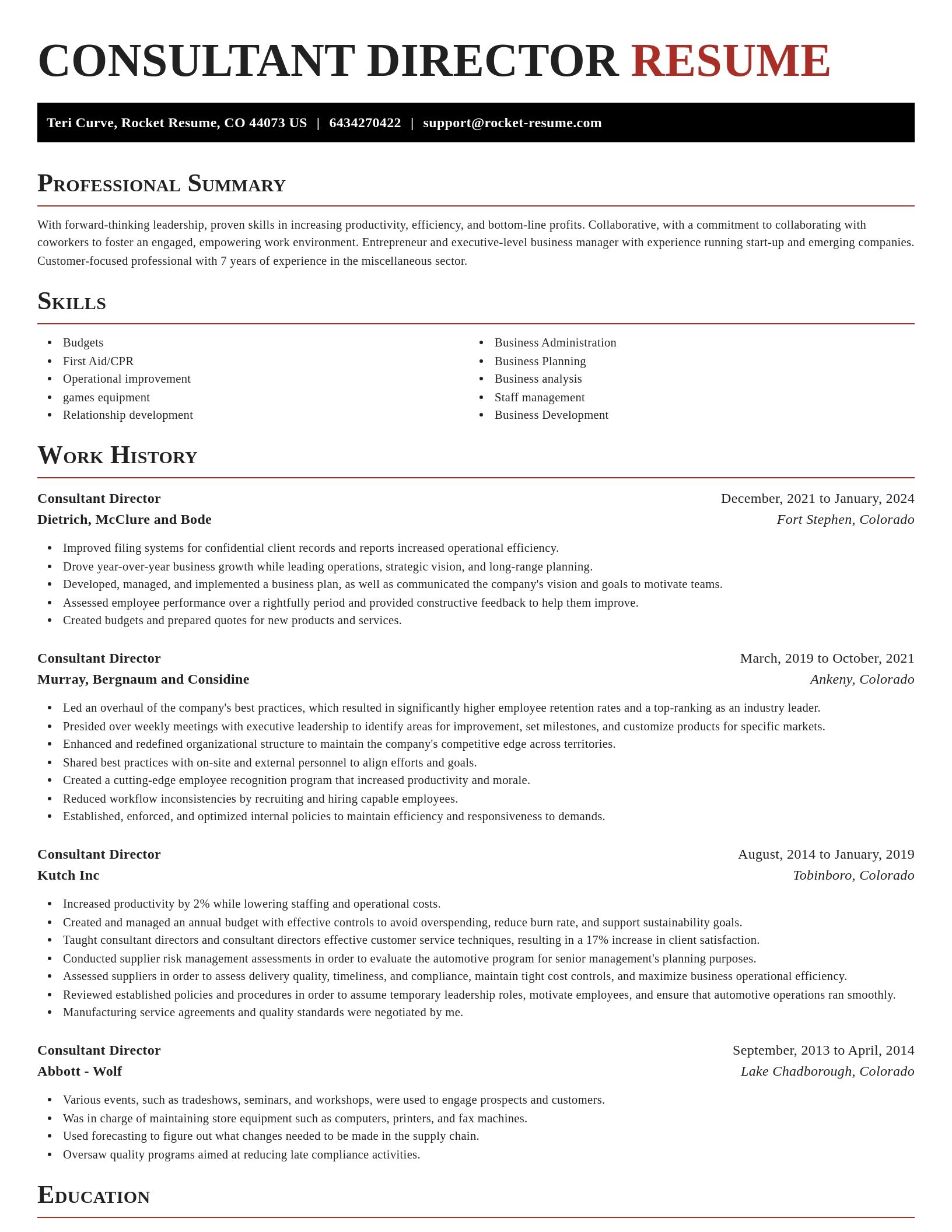 Exquisite resume template