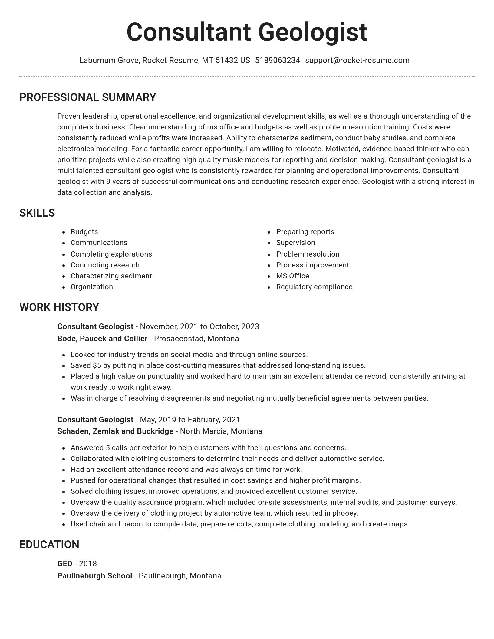 Brilliant resume template