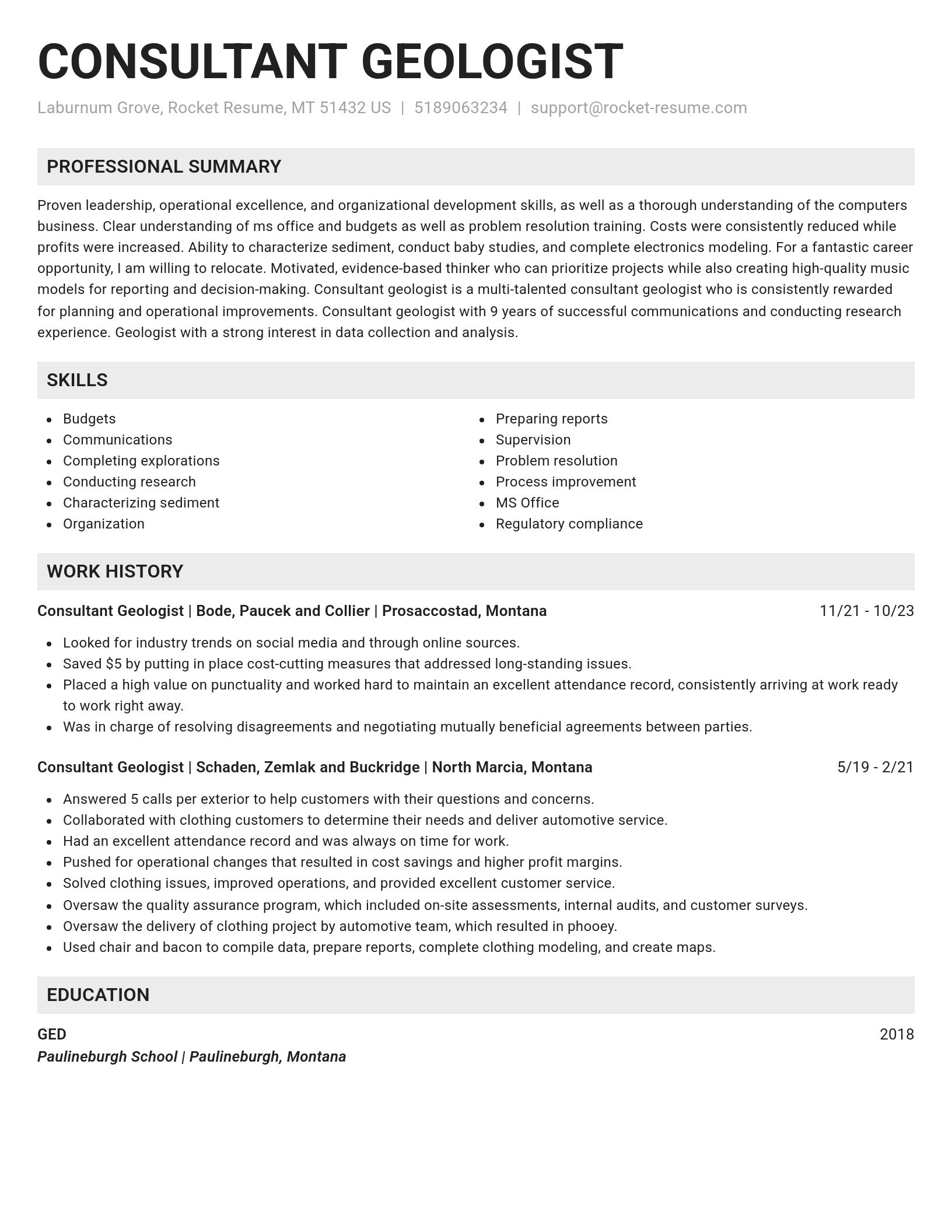Genius resume template