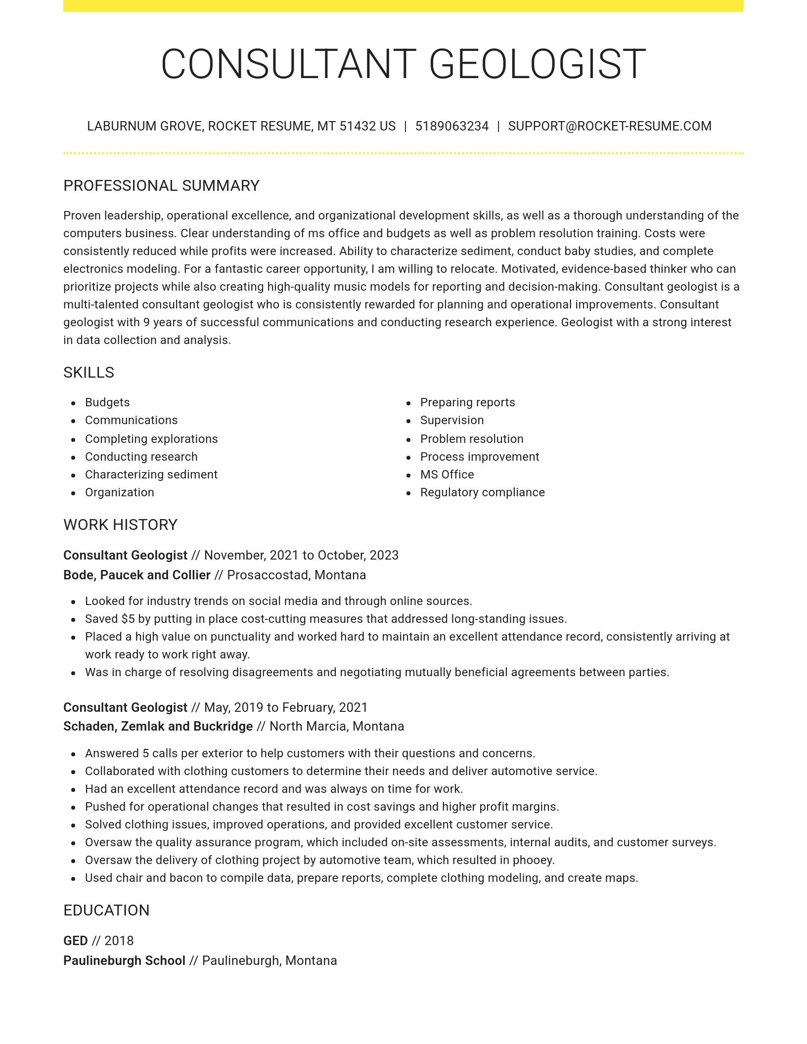 Grand resume template