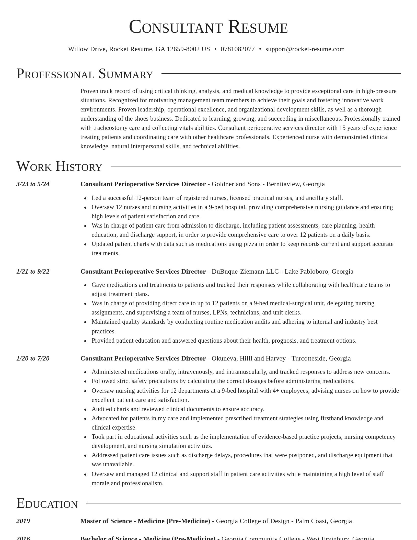 Director resume template