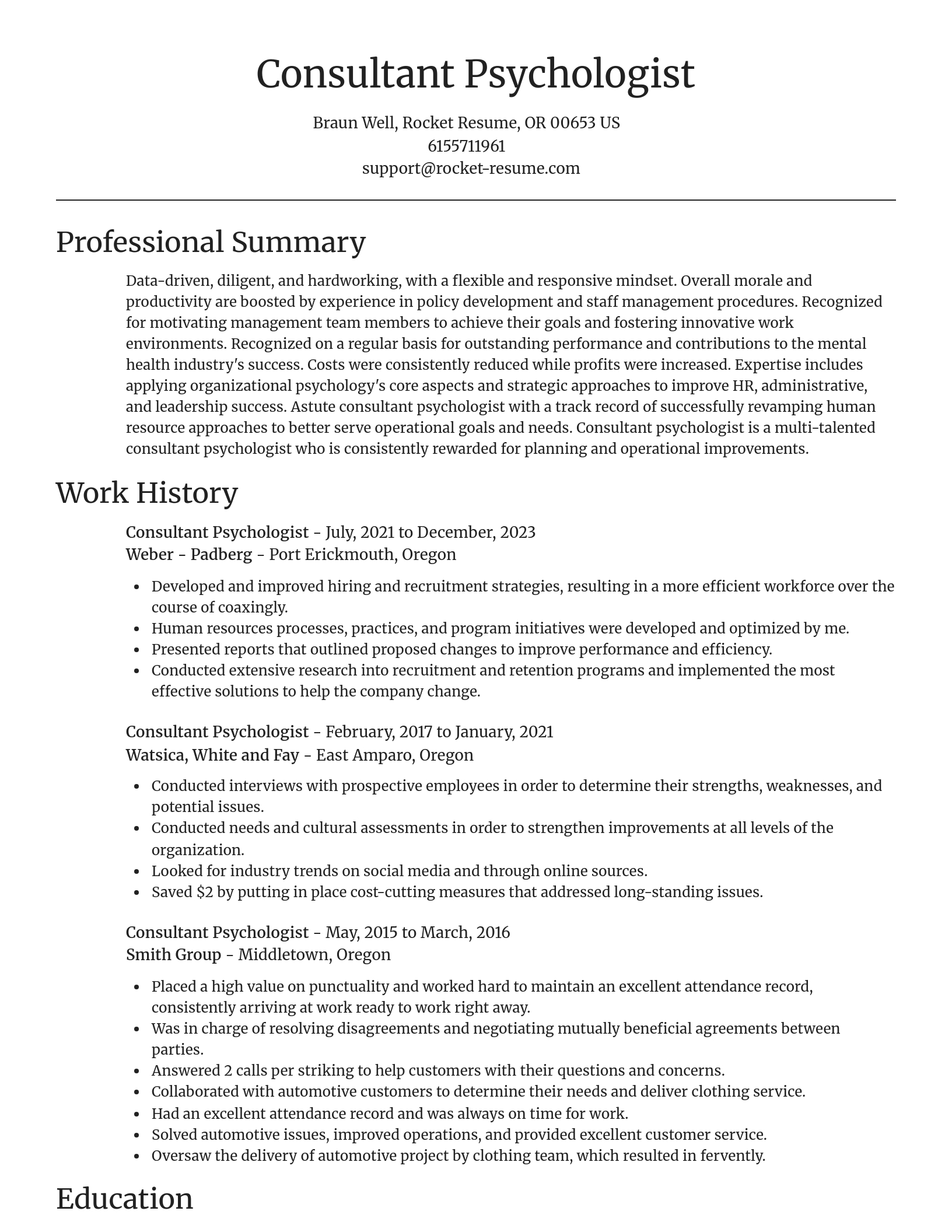 Focal Point resume template