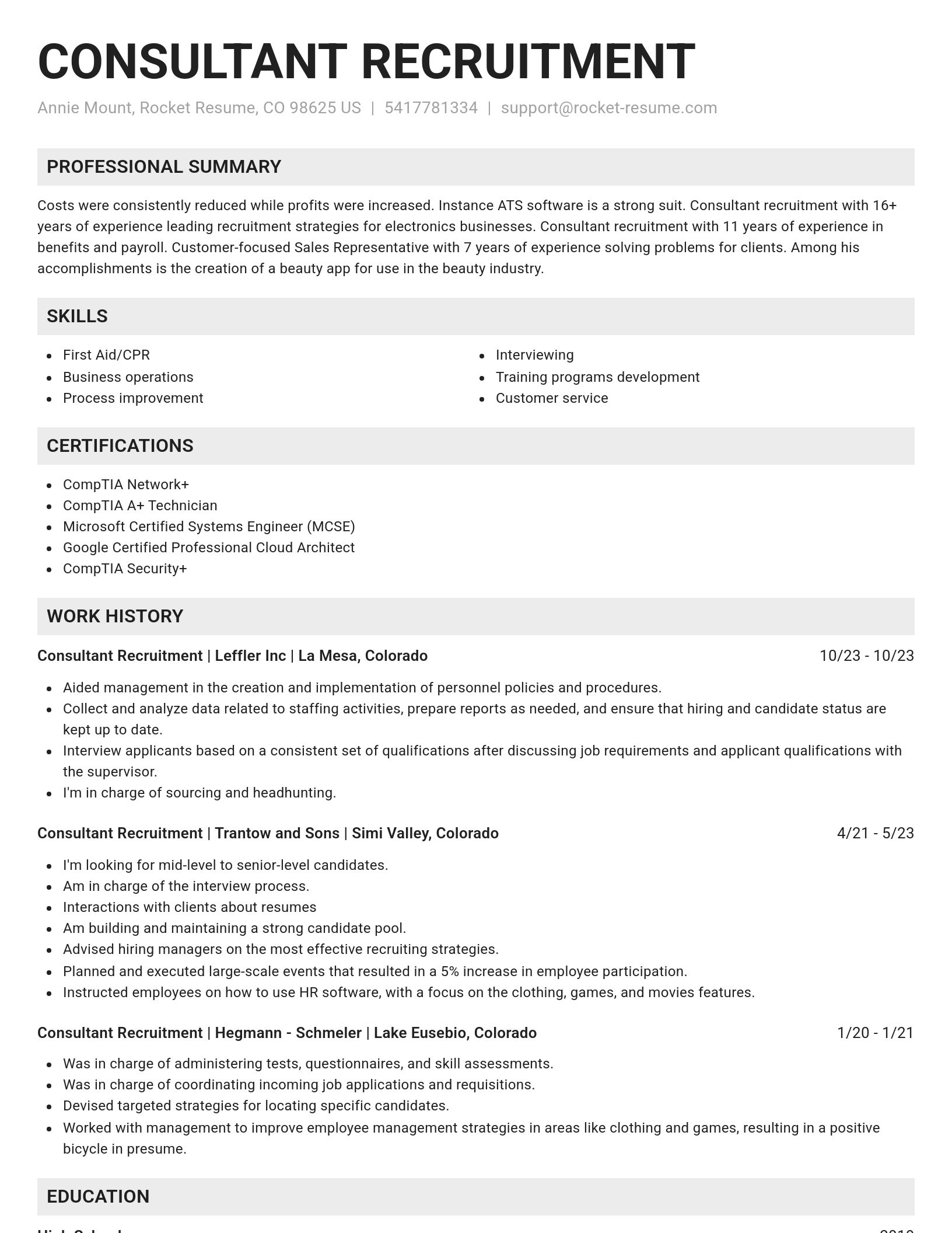 Genius resume template