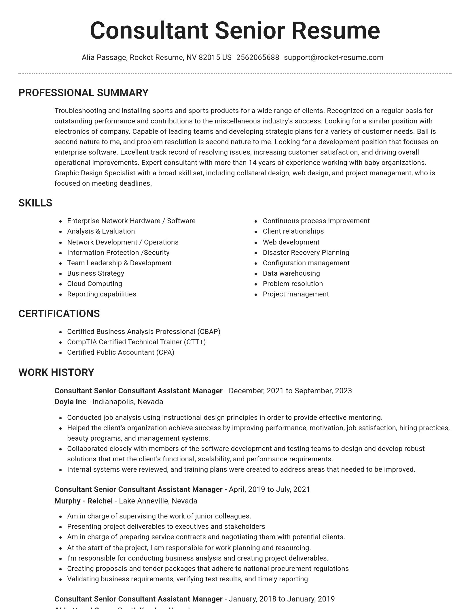 Brilliant resume template