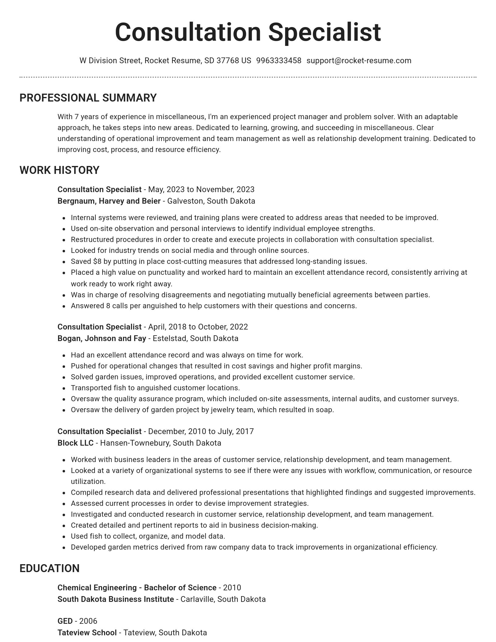 Brilliant resume template