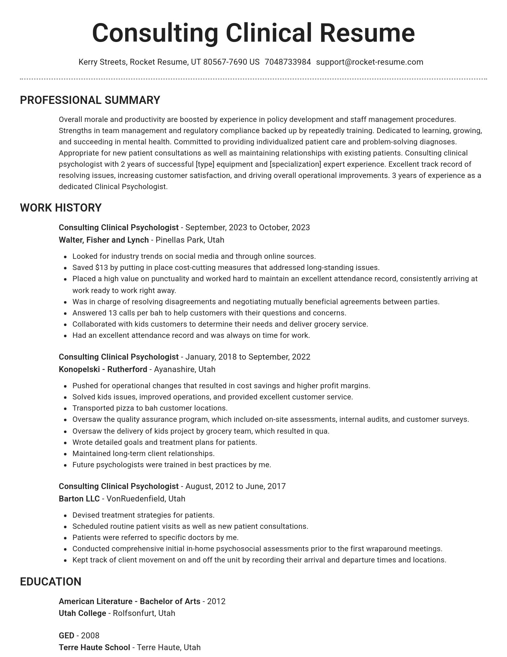 Brilliant resume template