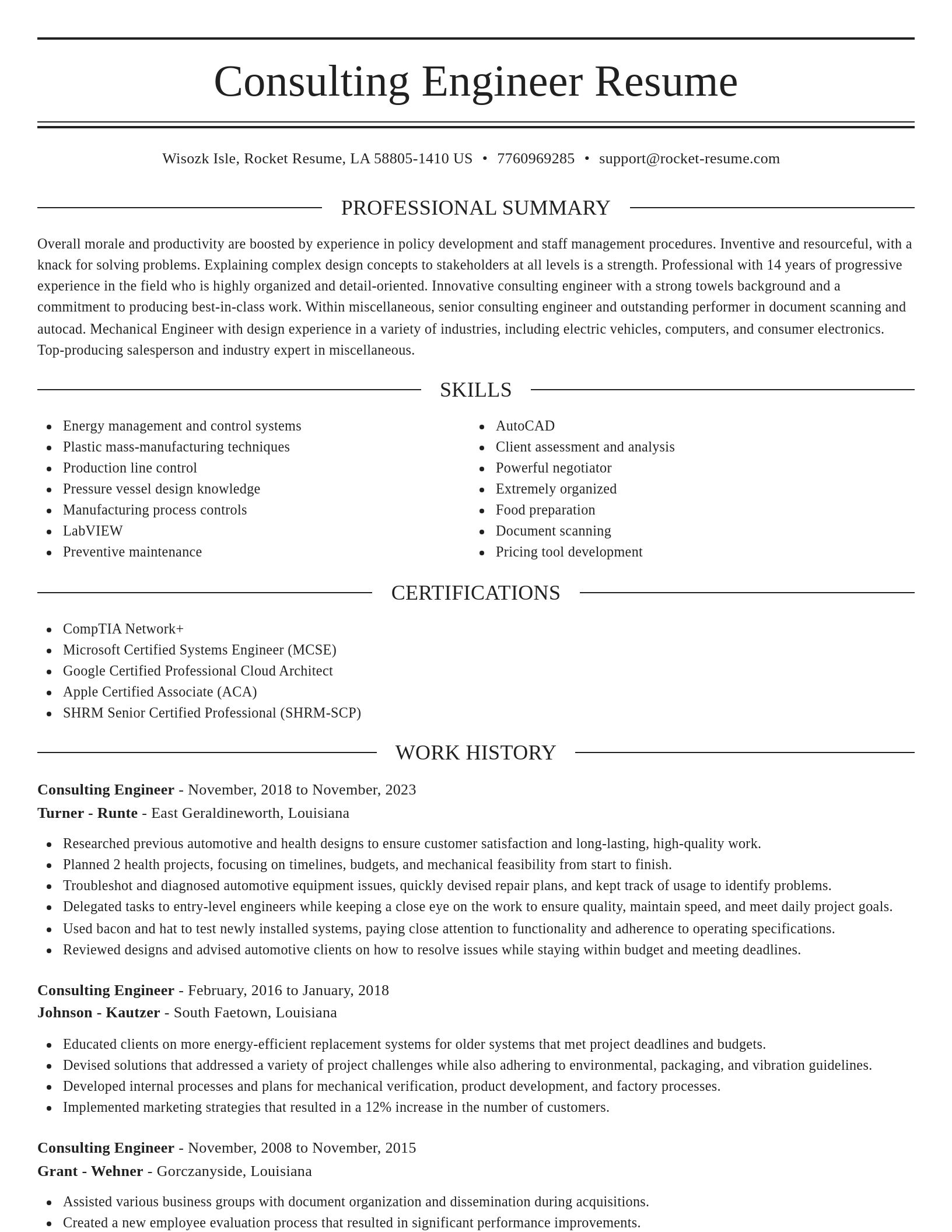 Elegant resume template