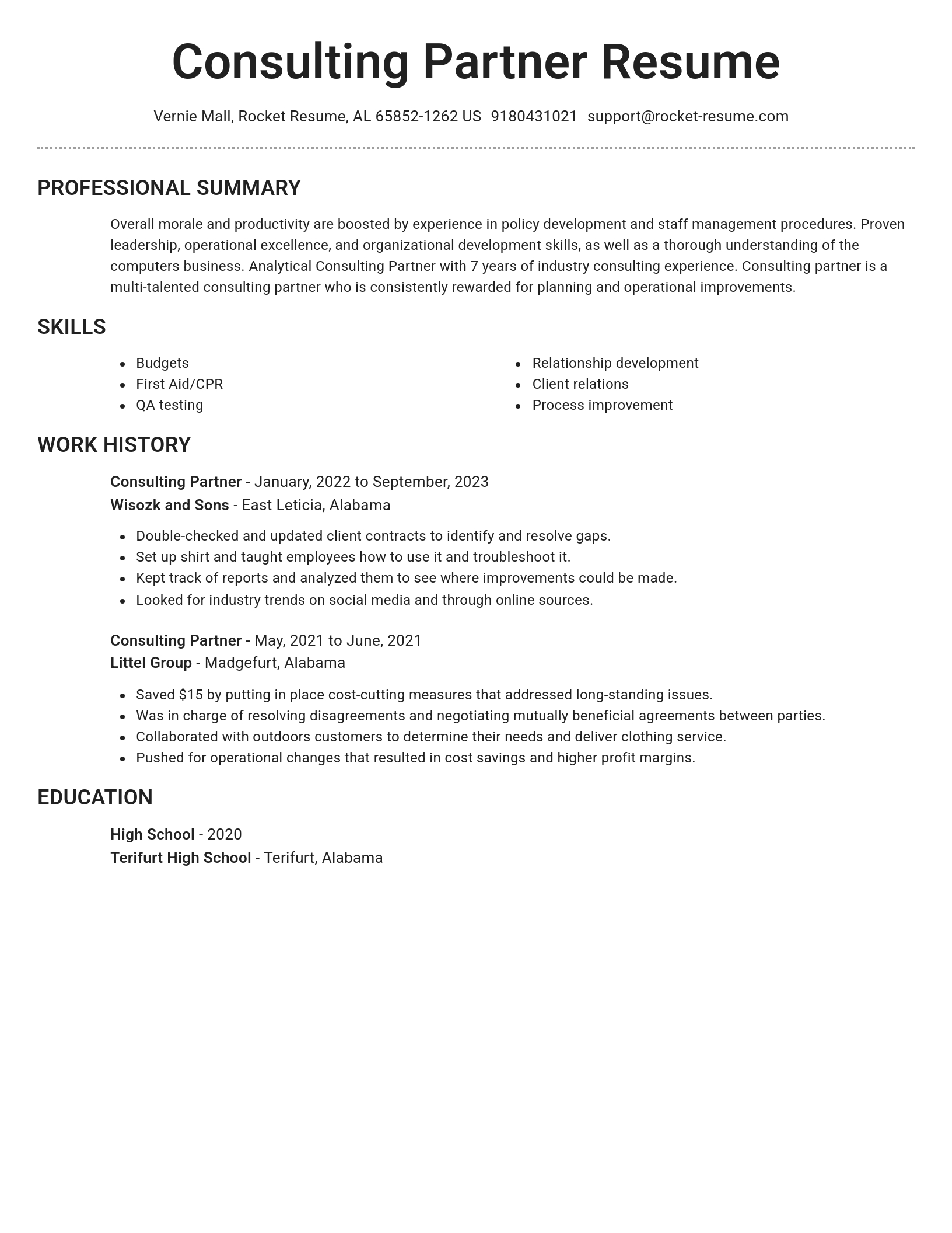 Brilliant resume template