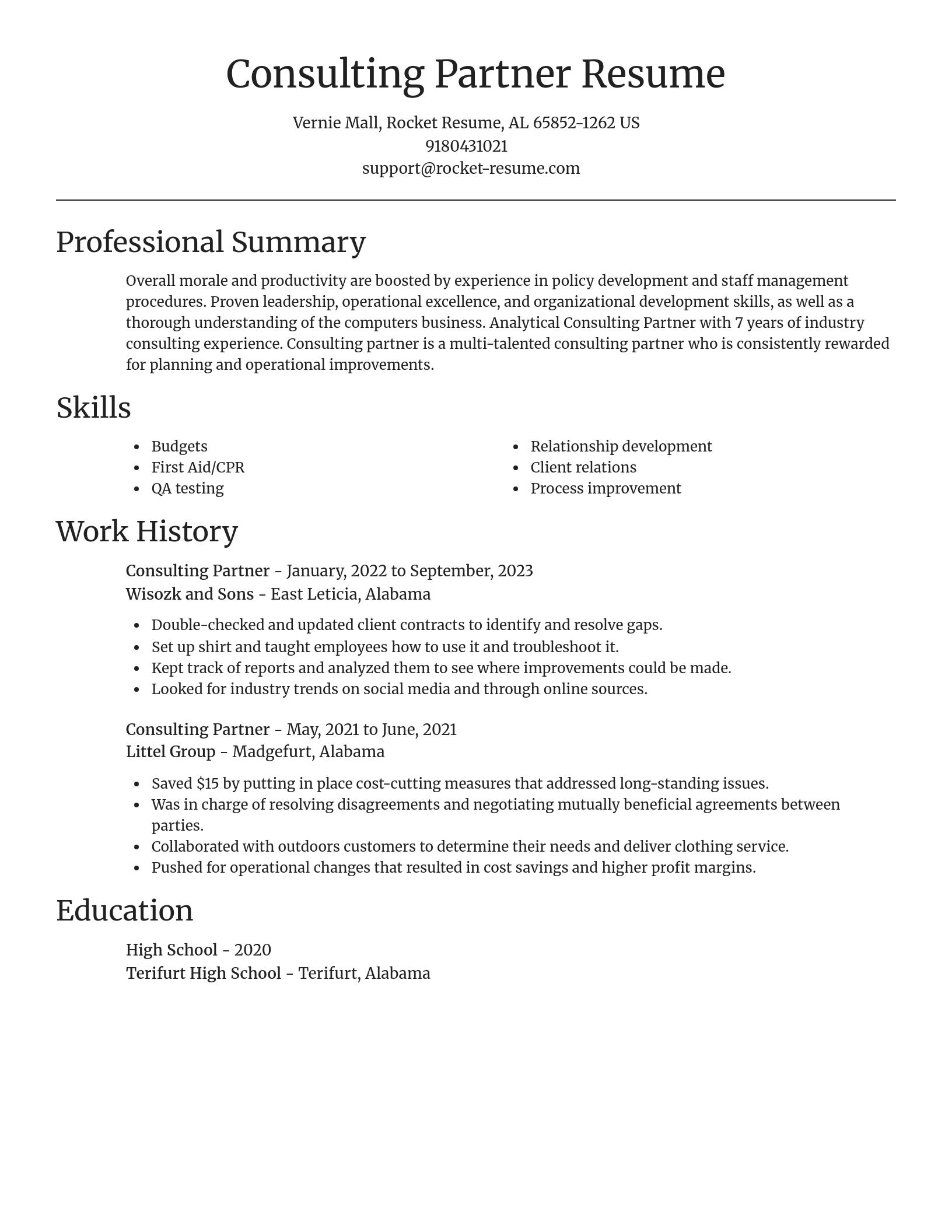 Focal Point resume template