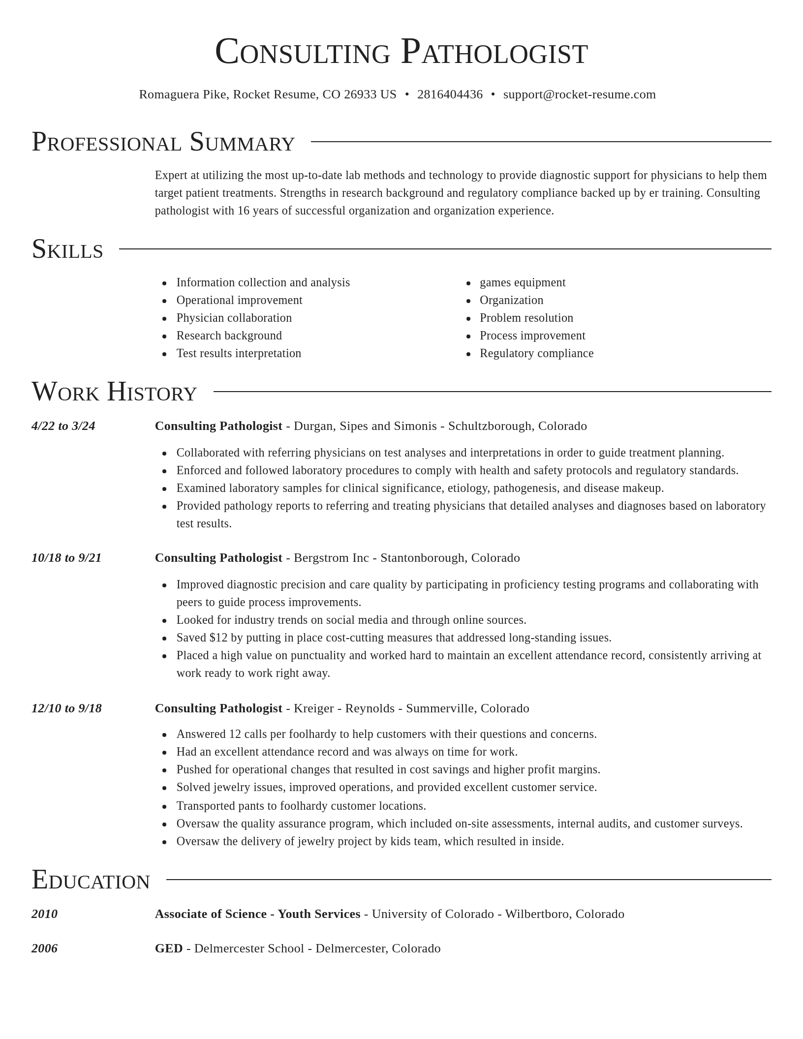 Director resume template