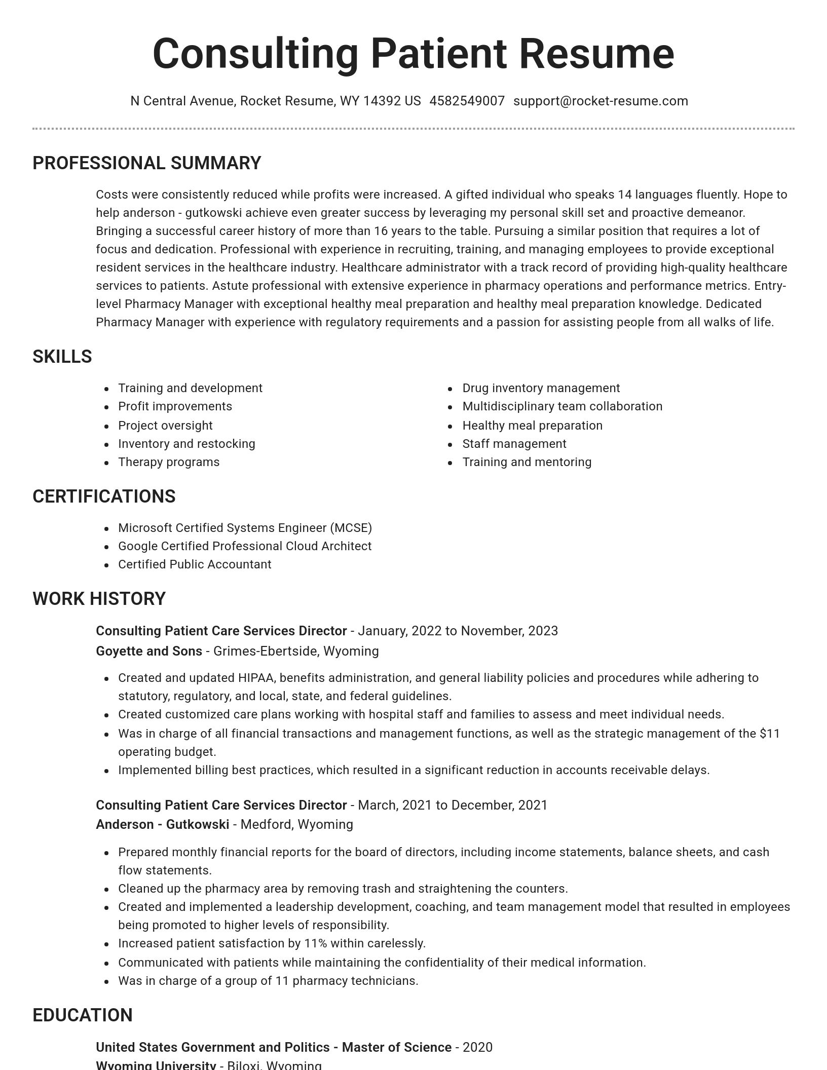 Brilliant resume template
