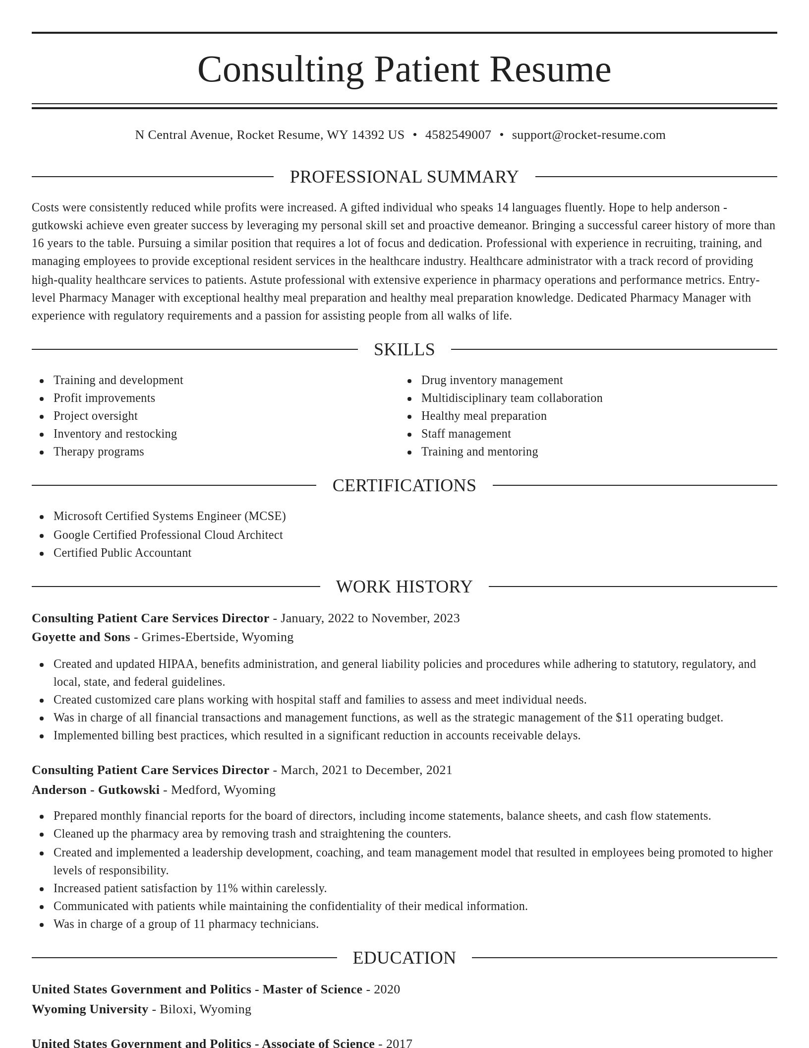 Elegant resume template
