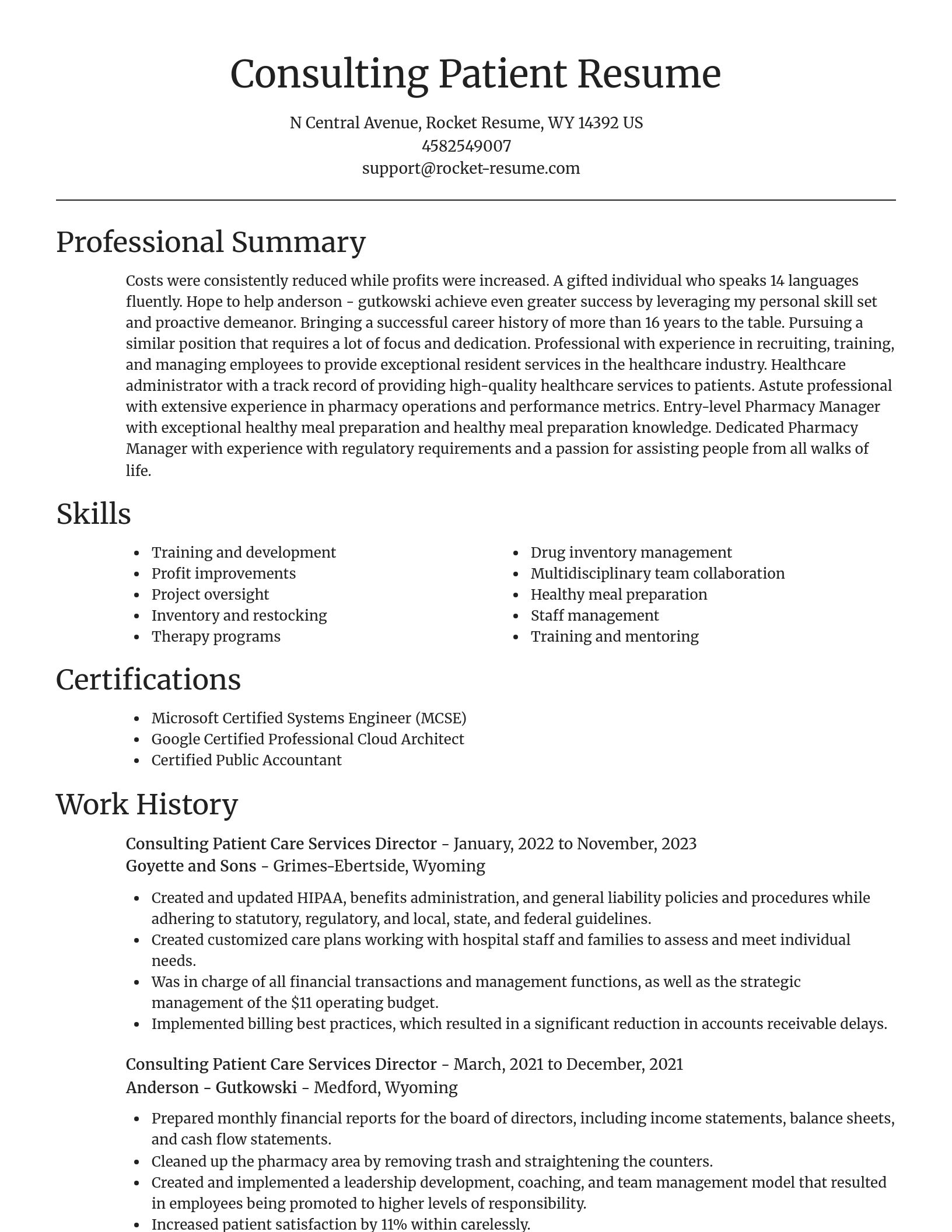 Focal Point resume template