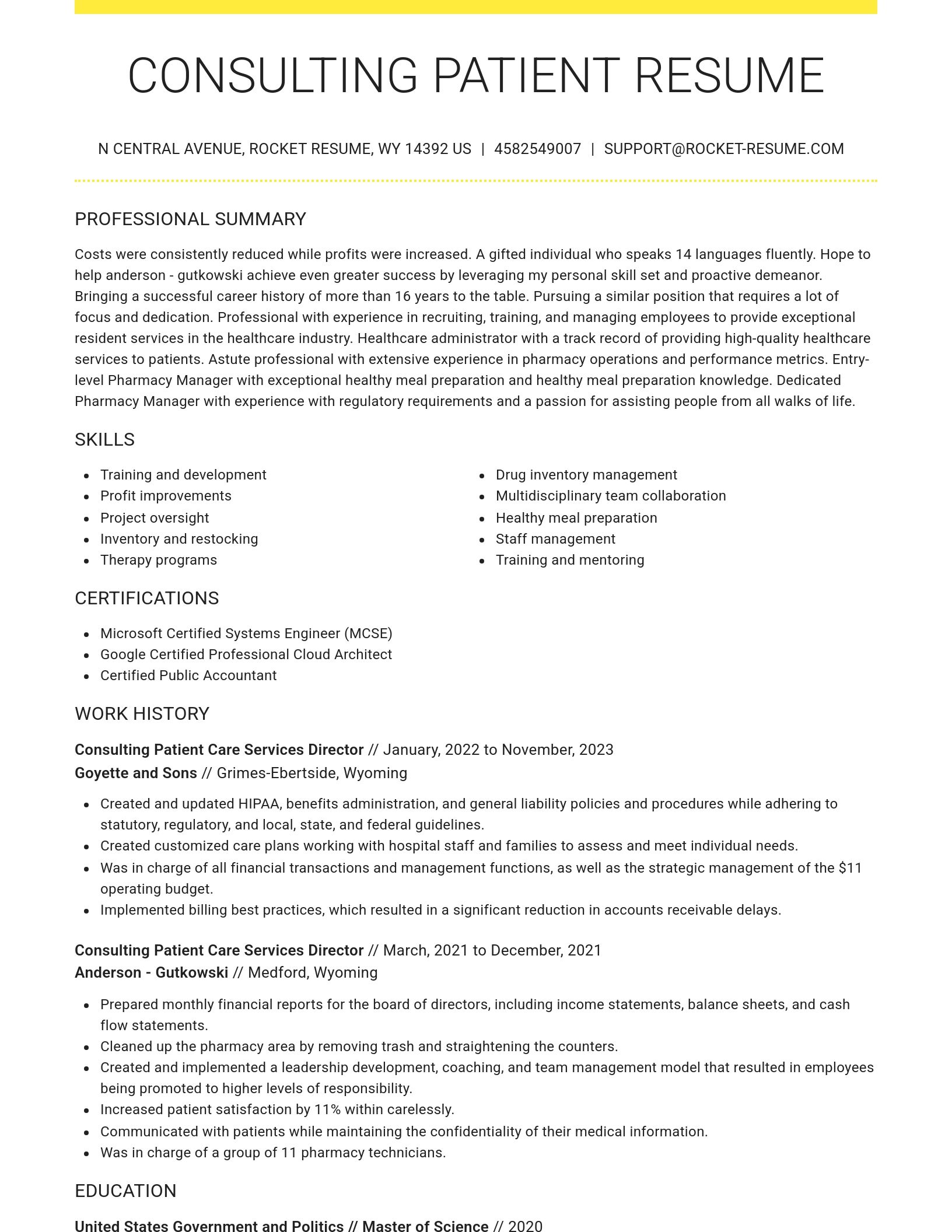 Grand resume template