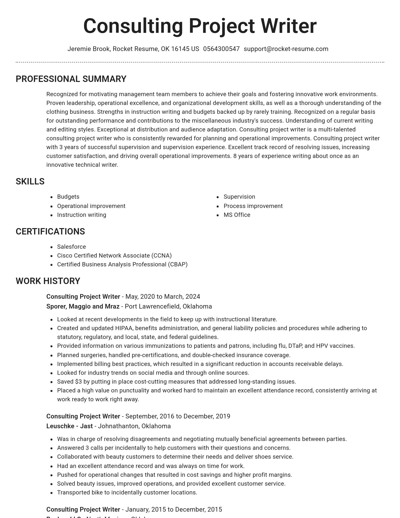 Brilliant resume template