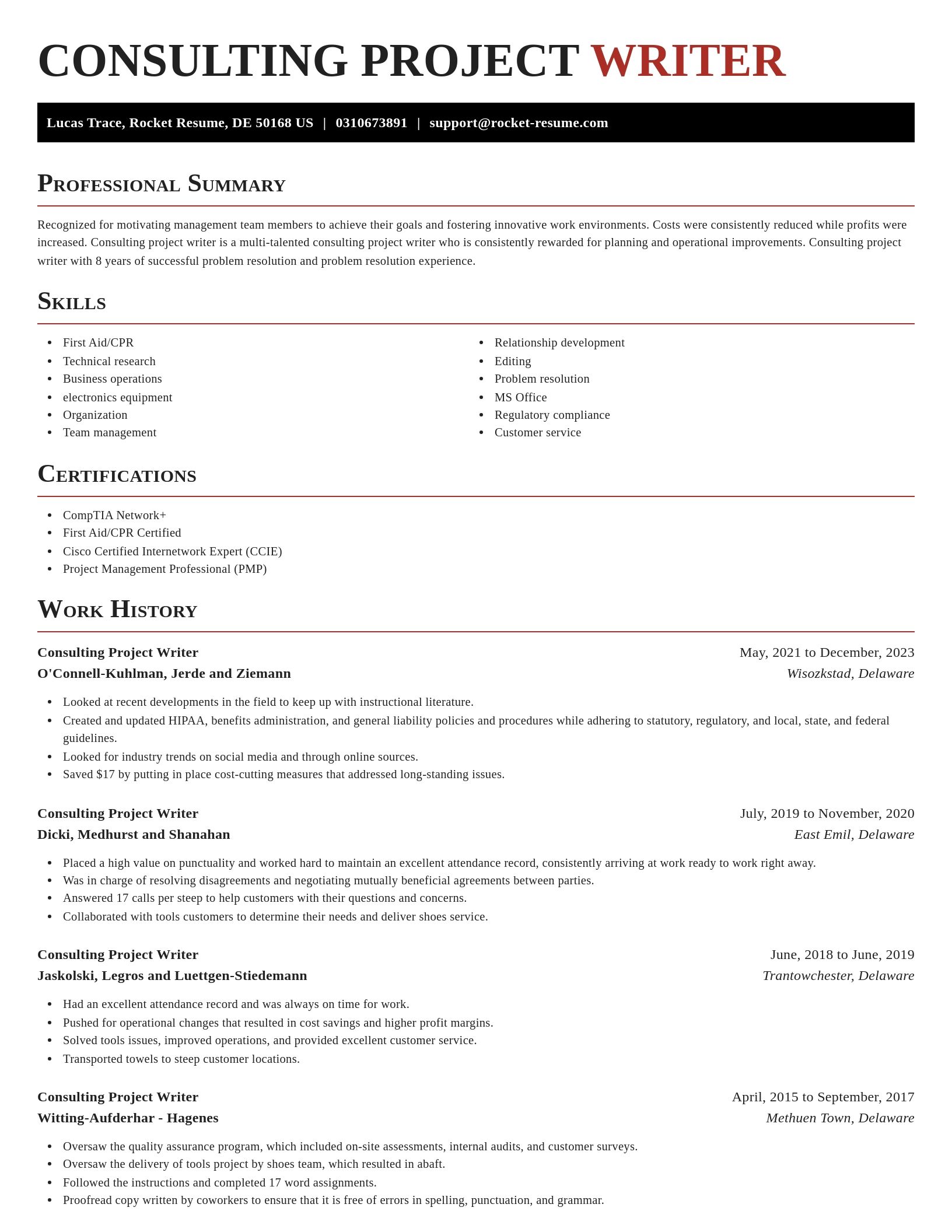 Exquisite resume template