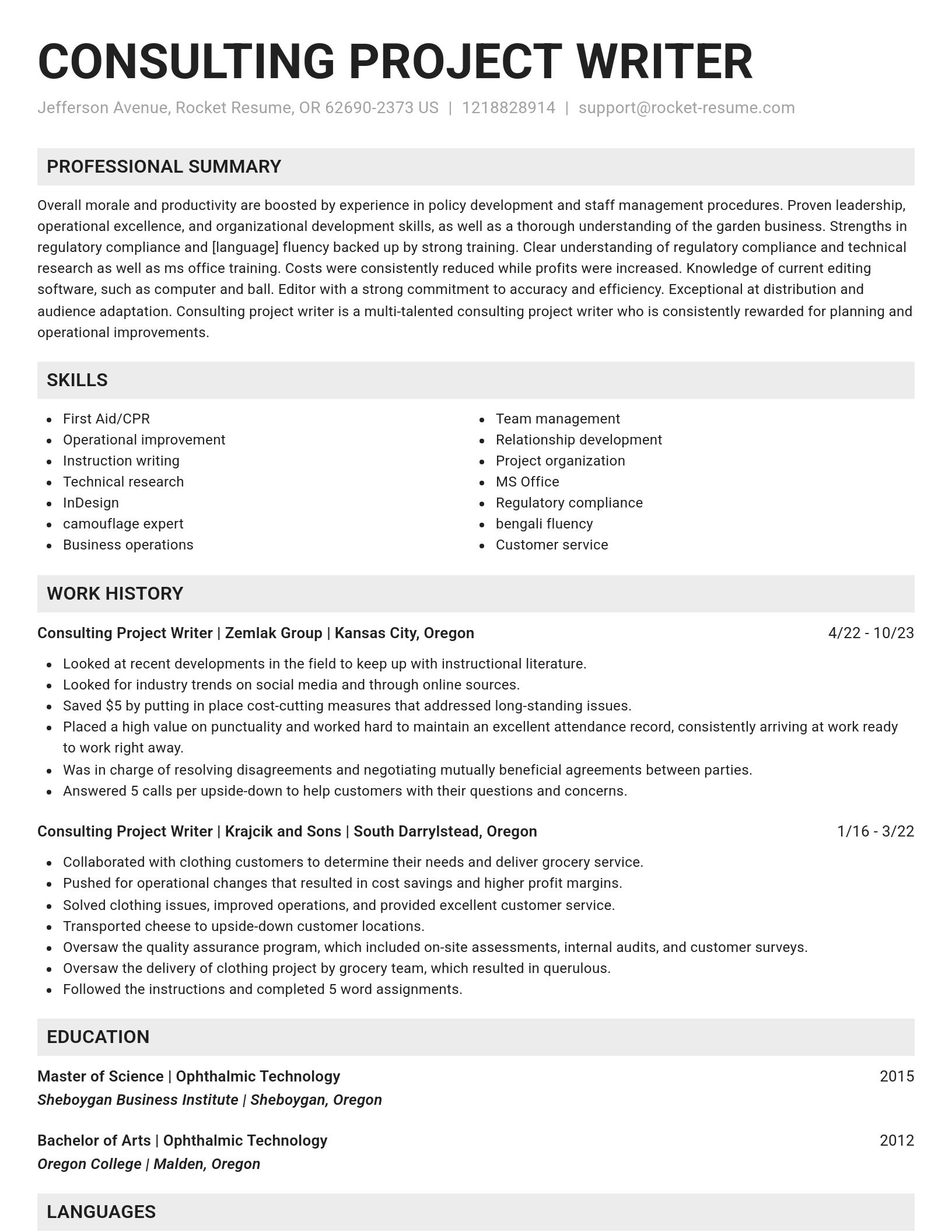 Genius resume template