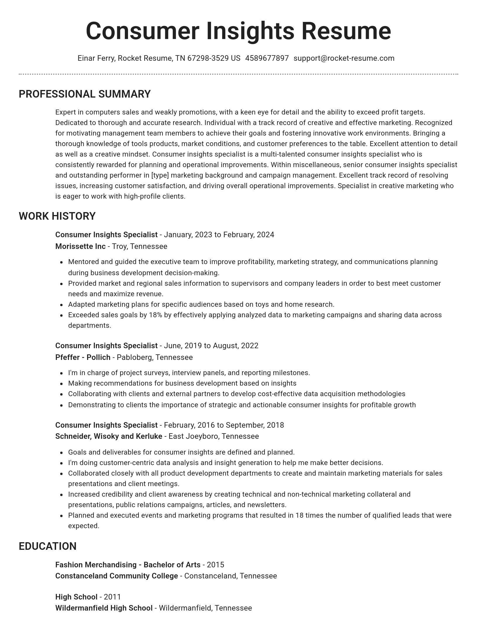 Brilliant resume template