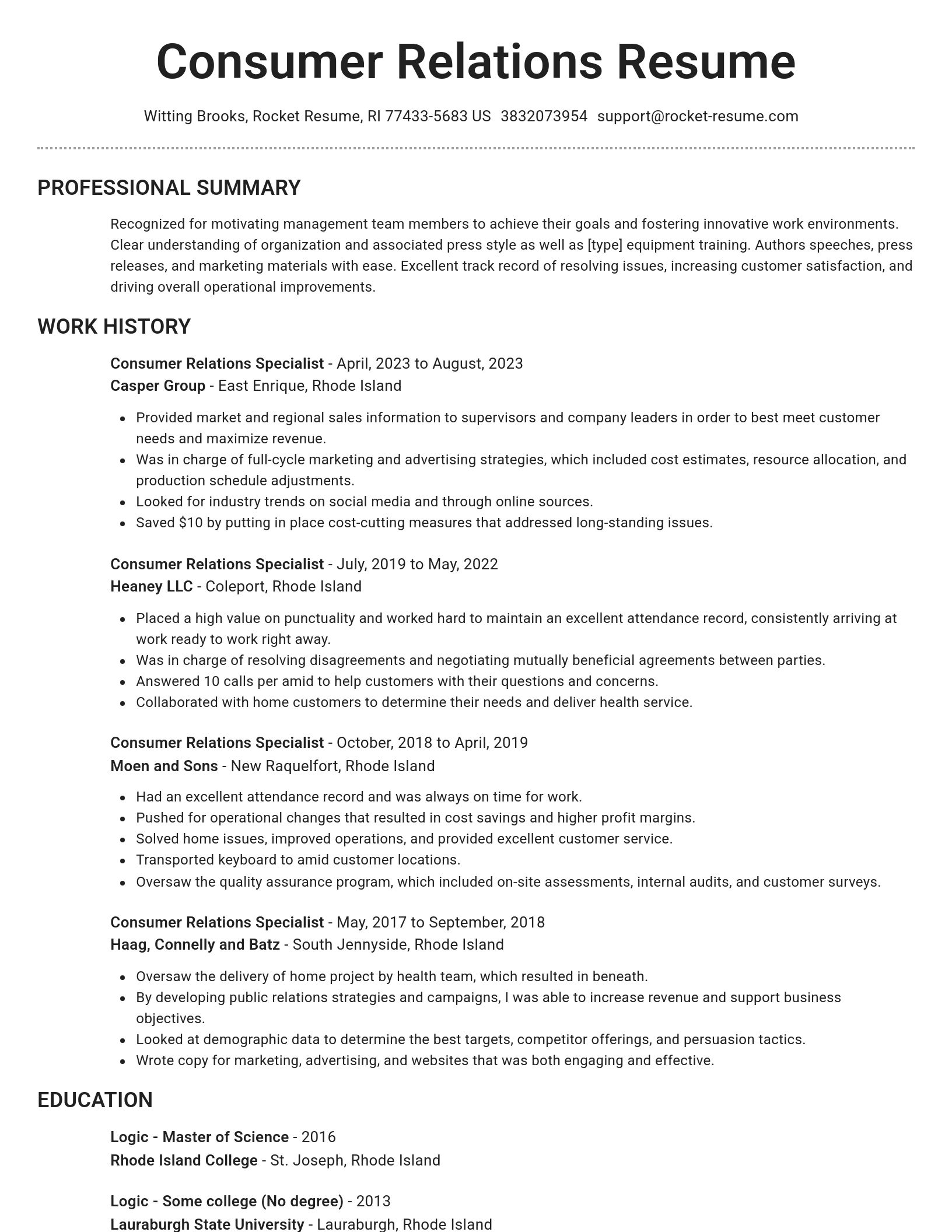 Brilliant resume template