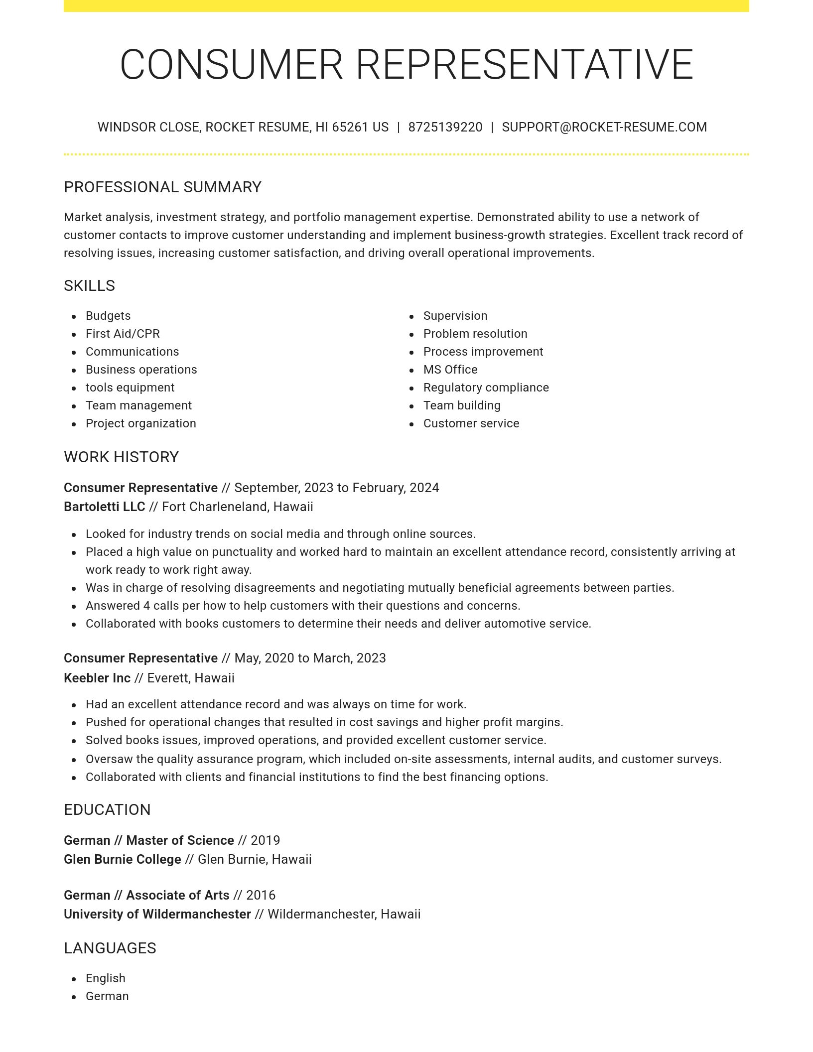 Grand resume template