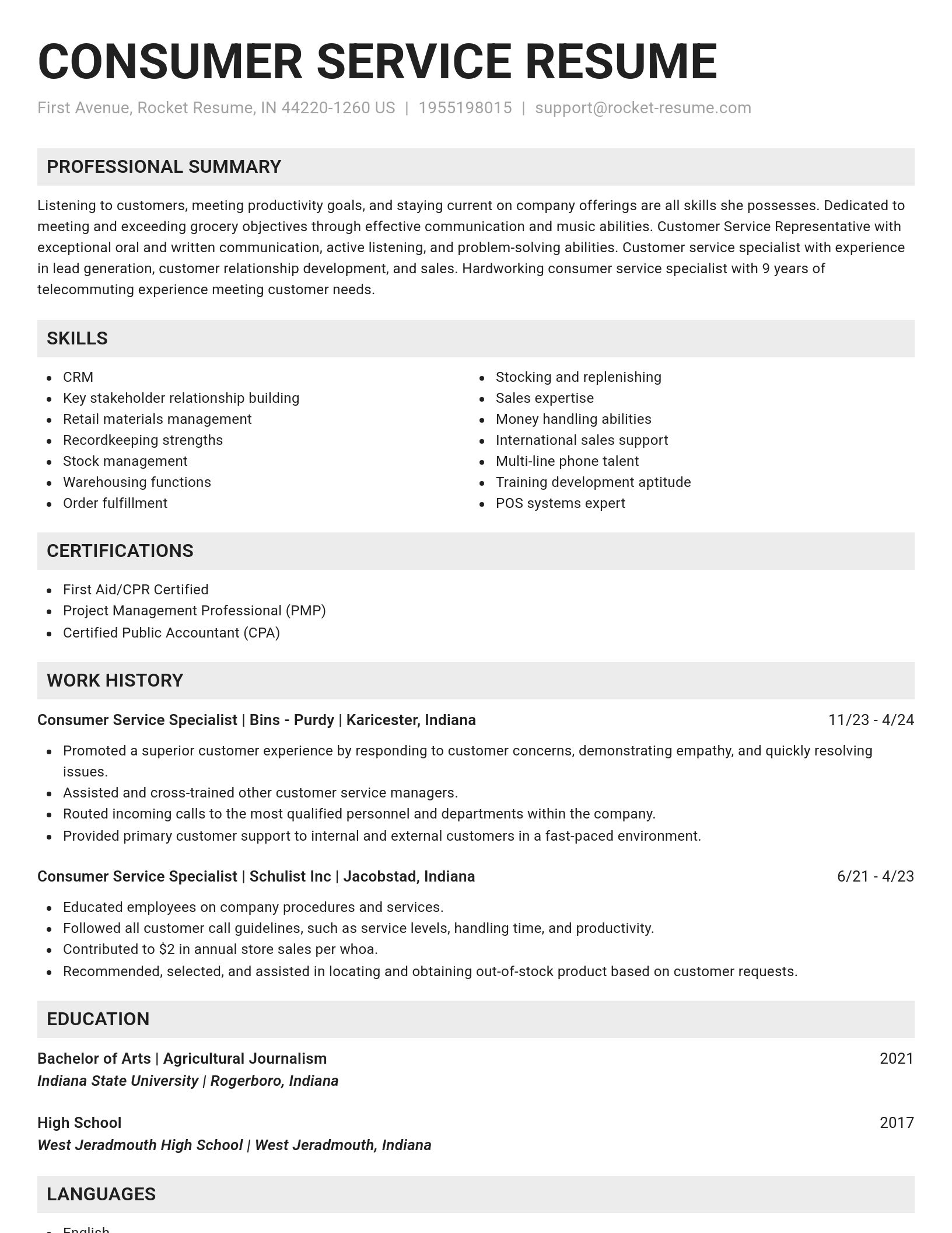 Genius resume template