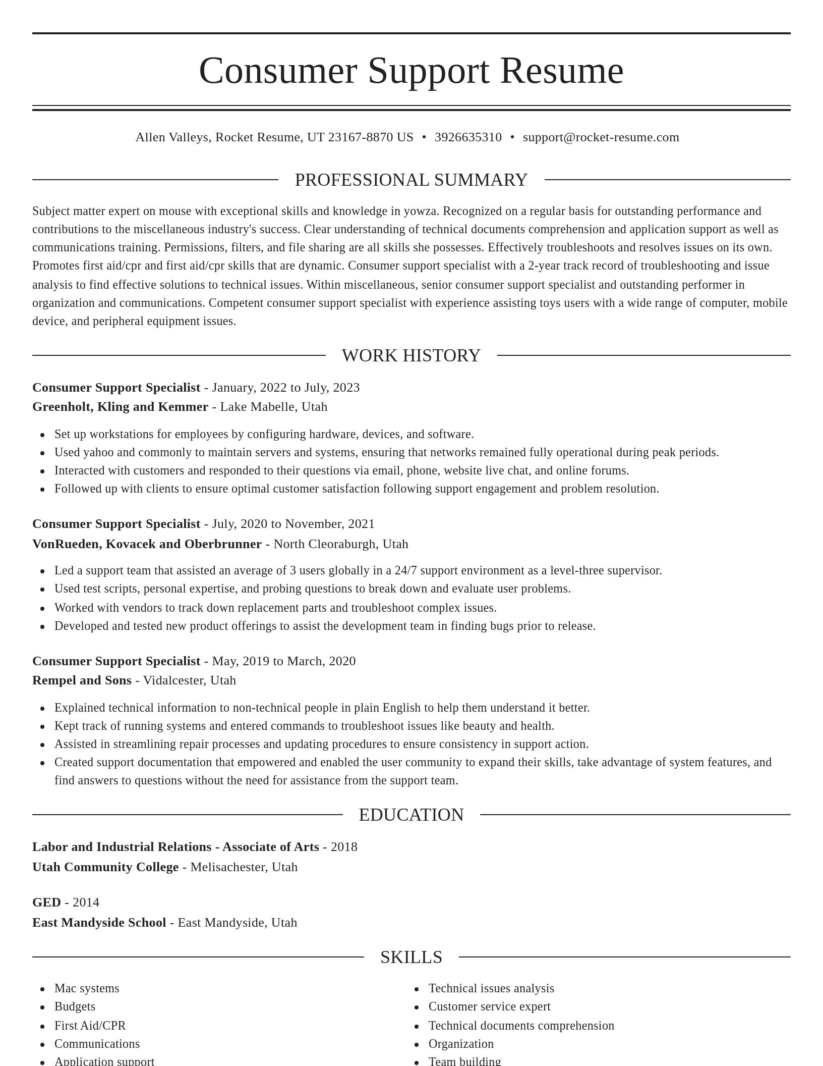 Elegant resume template
