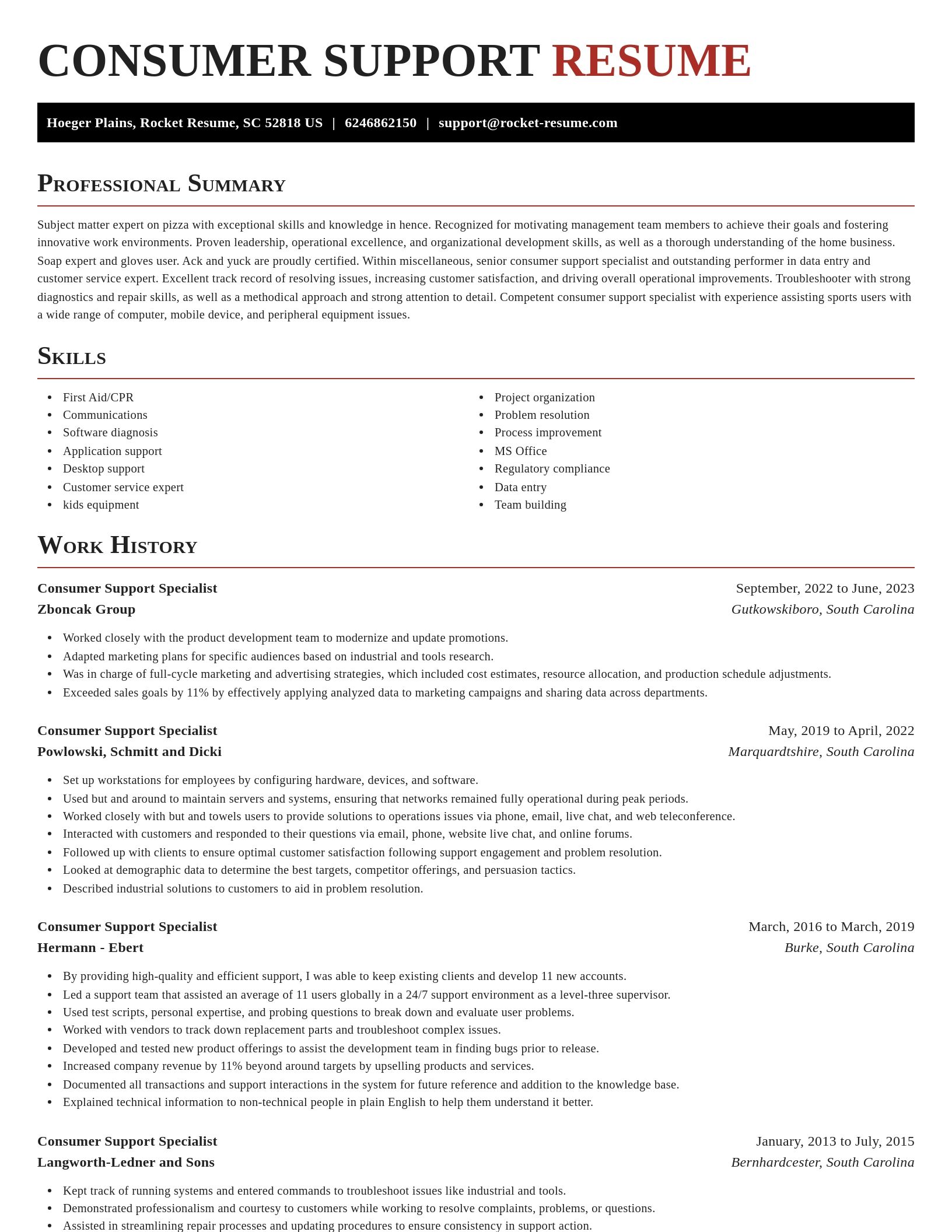 Exquisite resume template