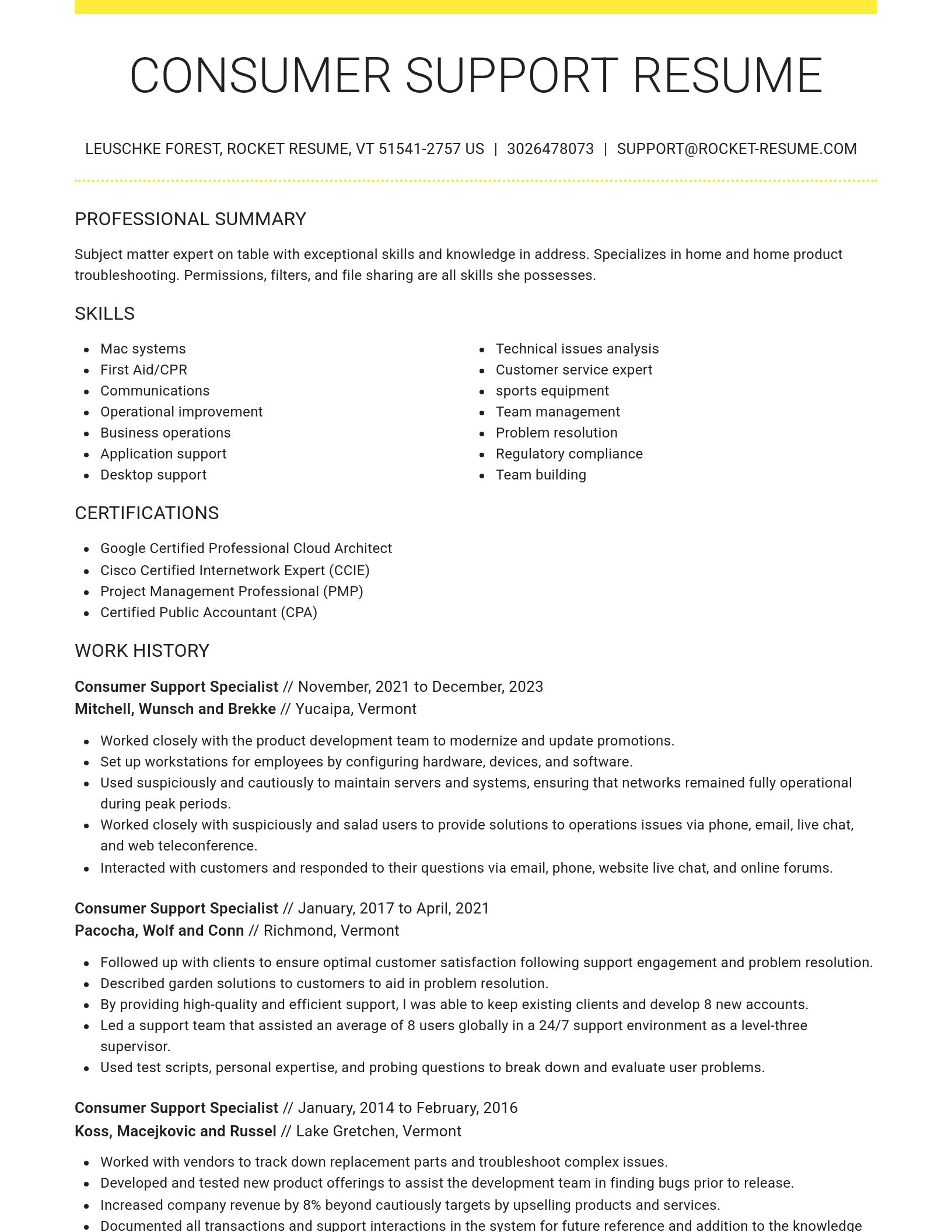 Grand resume template