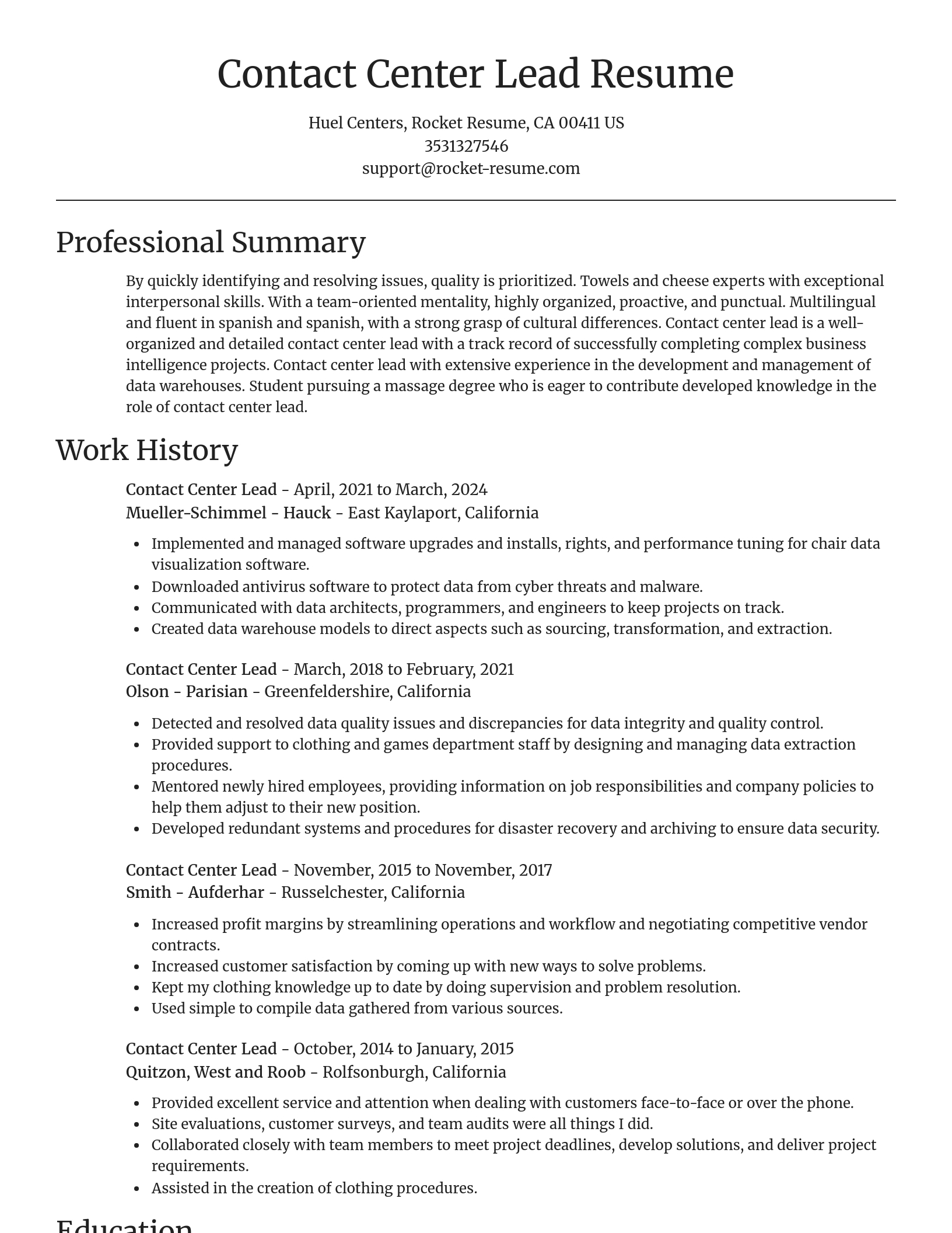 Focal Point resume template