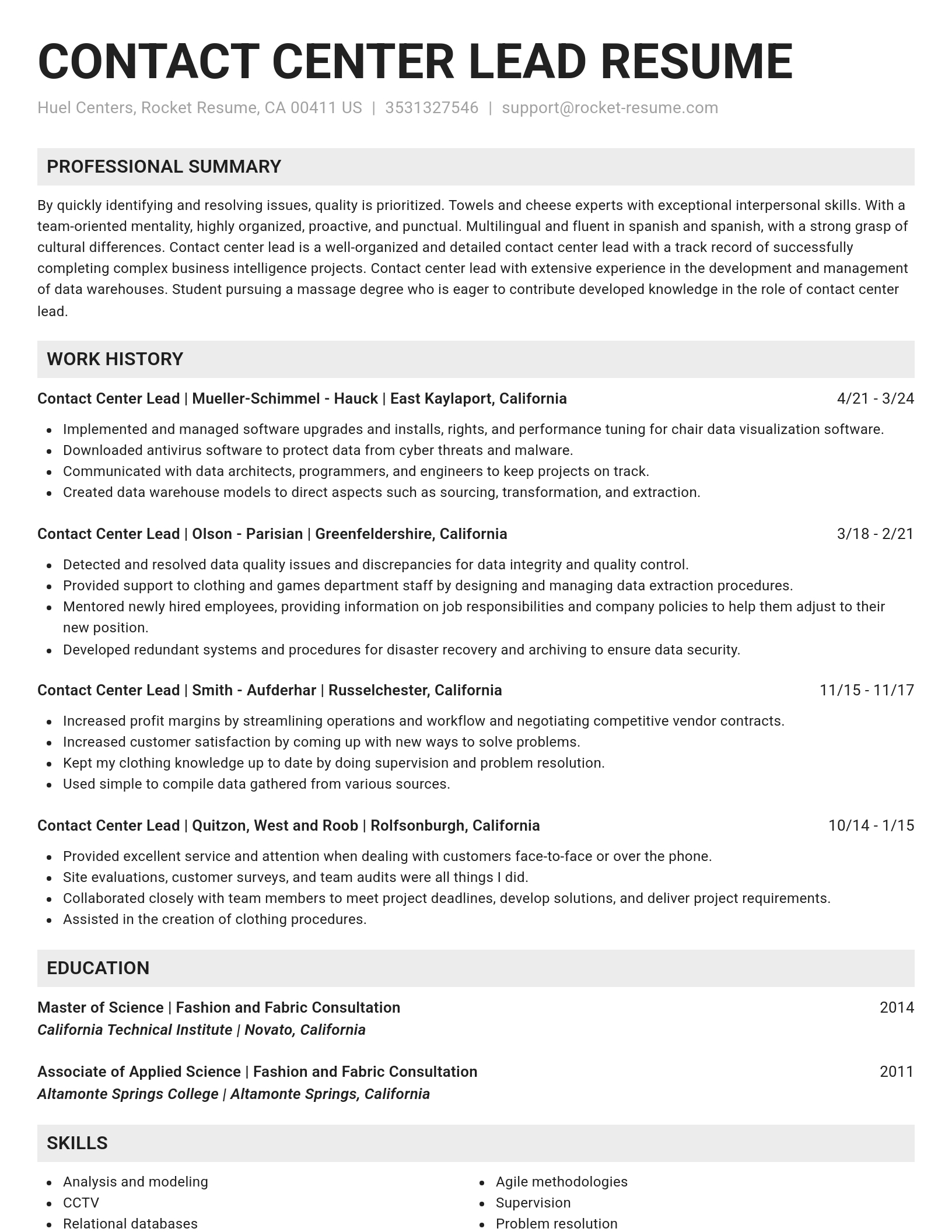 Genius resume template