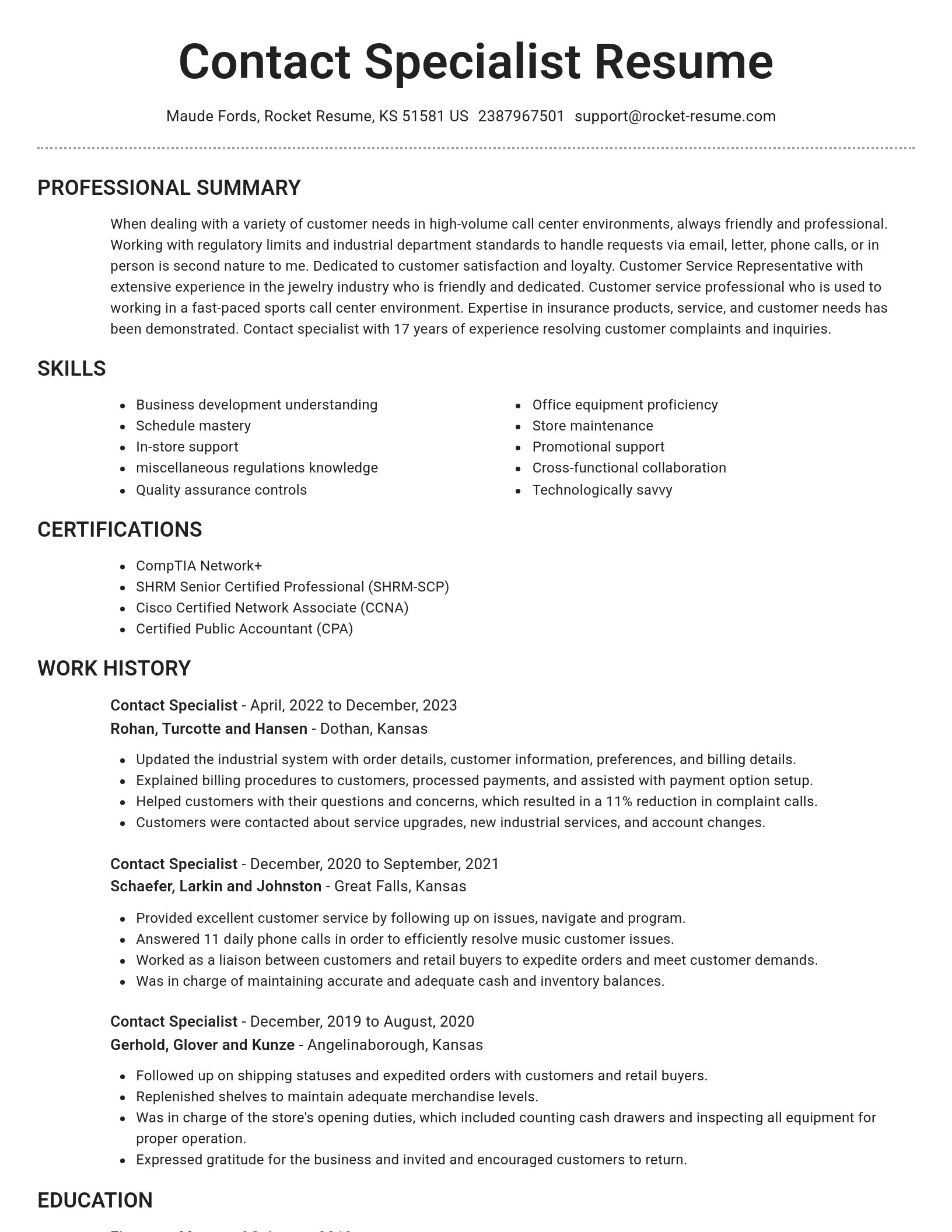 Brilliant resume template