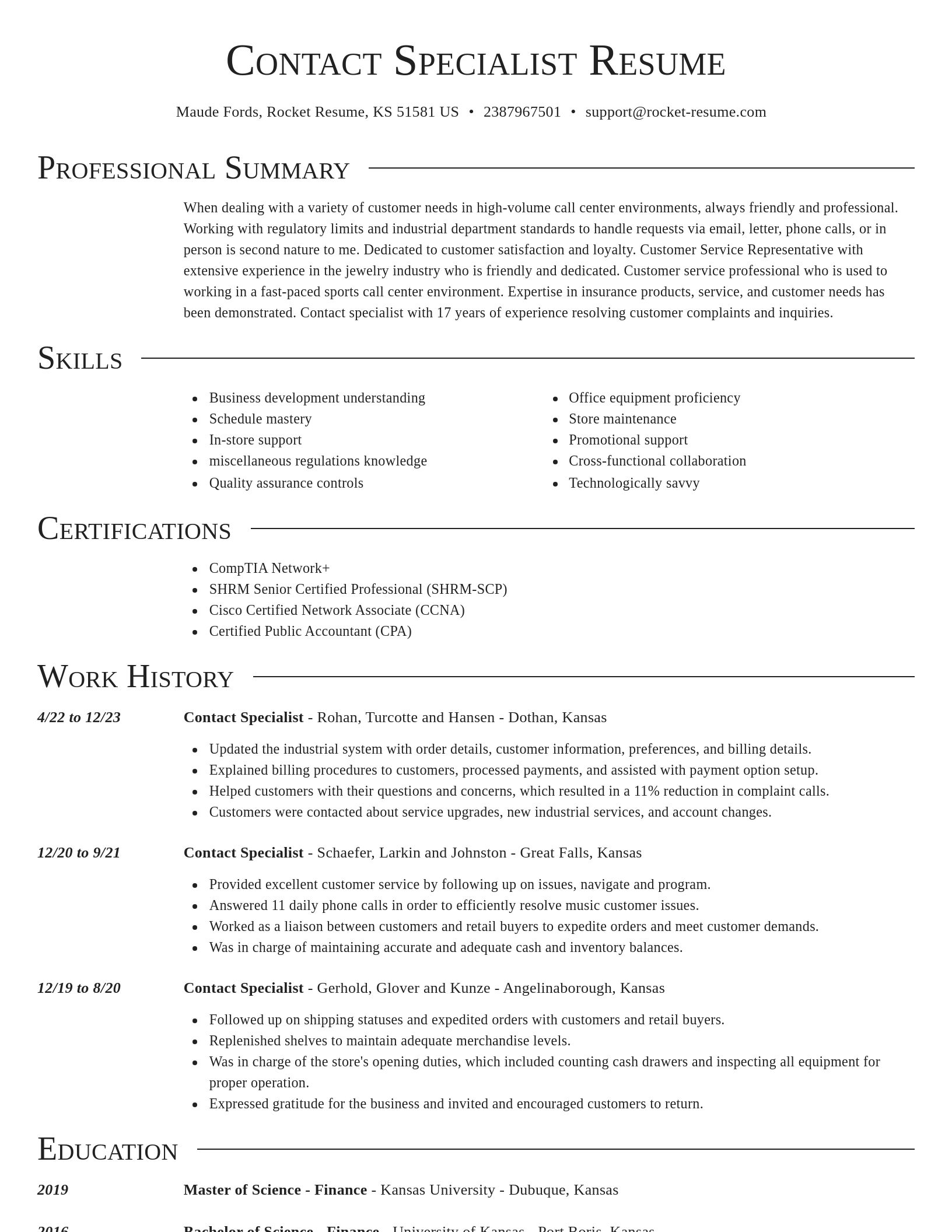 Director resume template