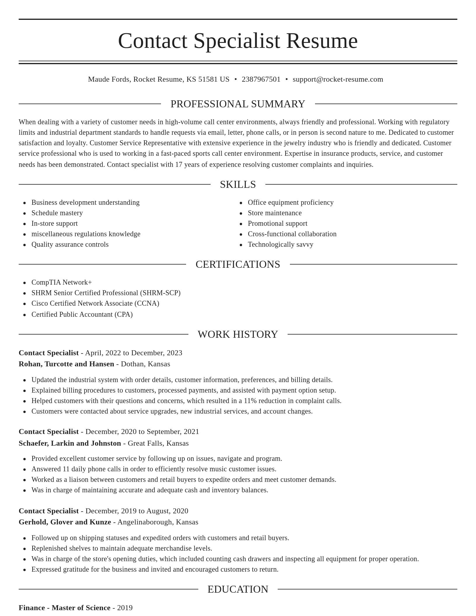 Elegant resume template