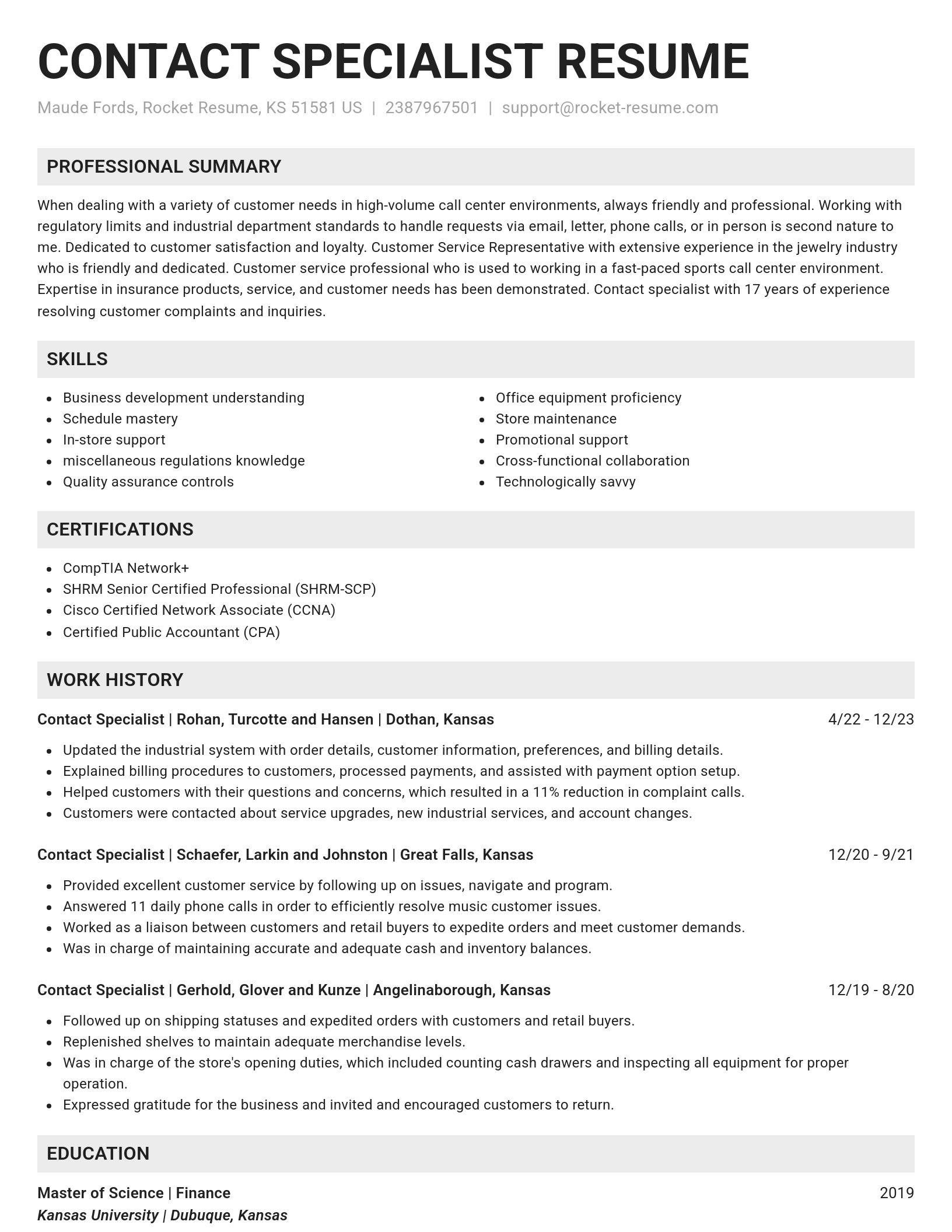 Genius resume template