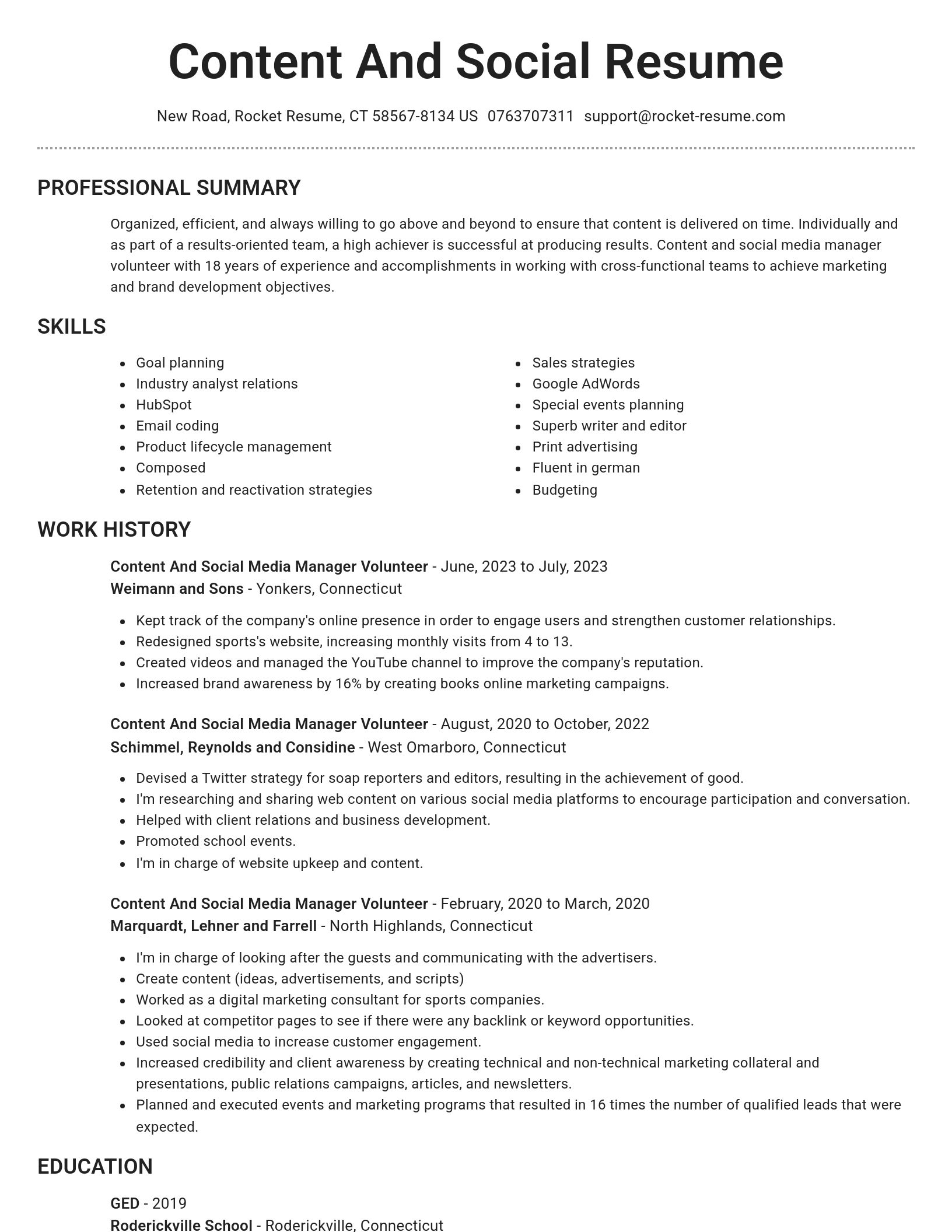 Brilliant resume template