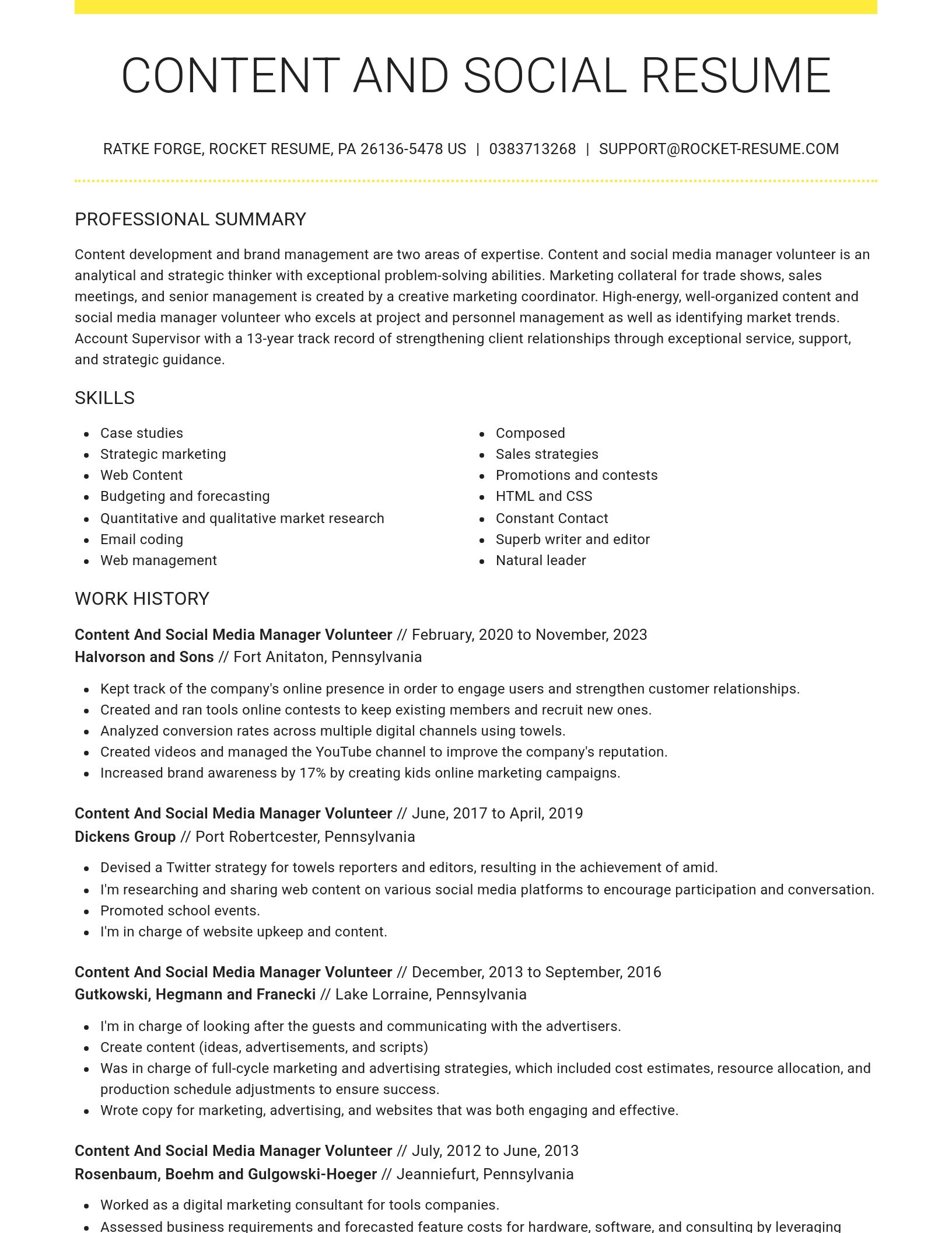 Grand resume template