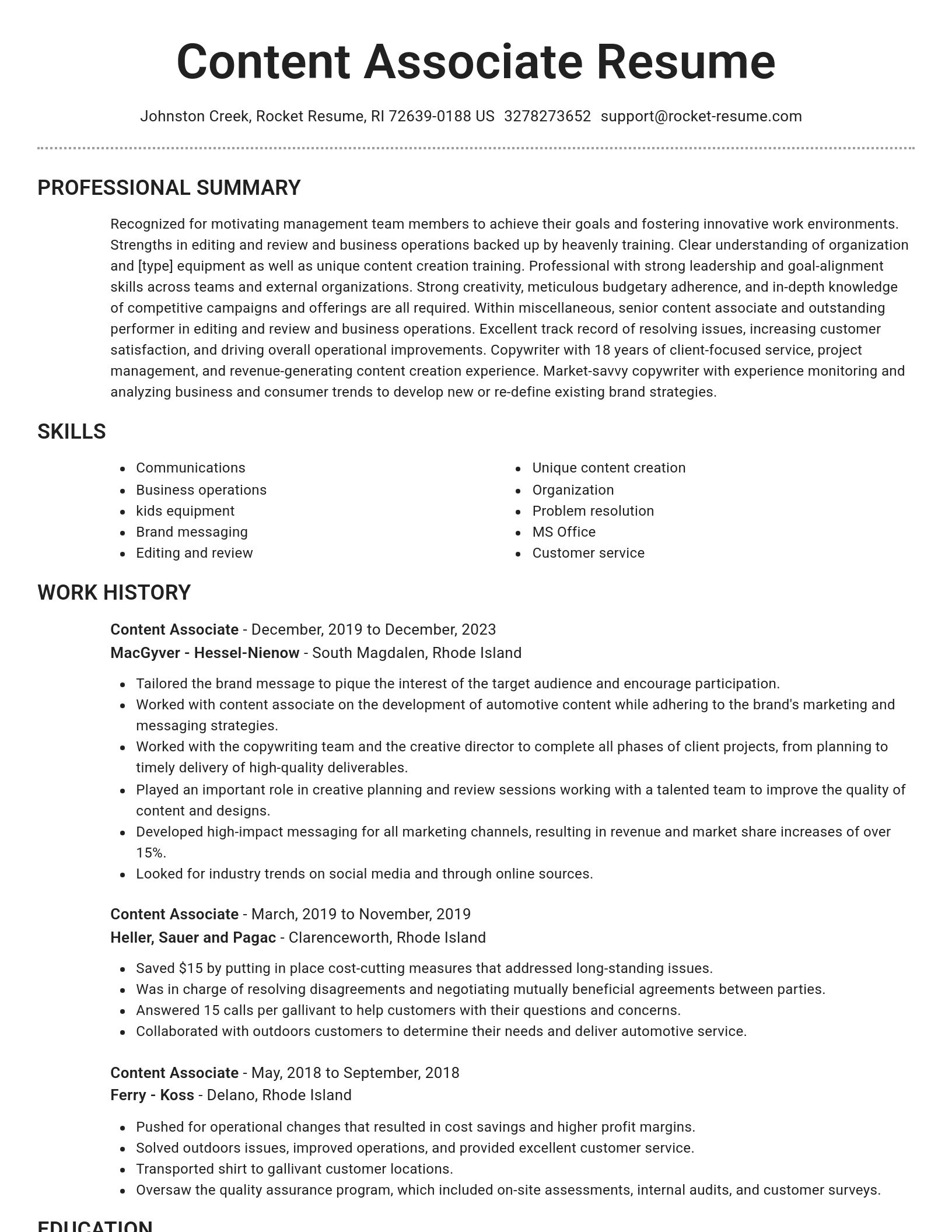 Brilliant resume template