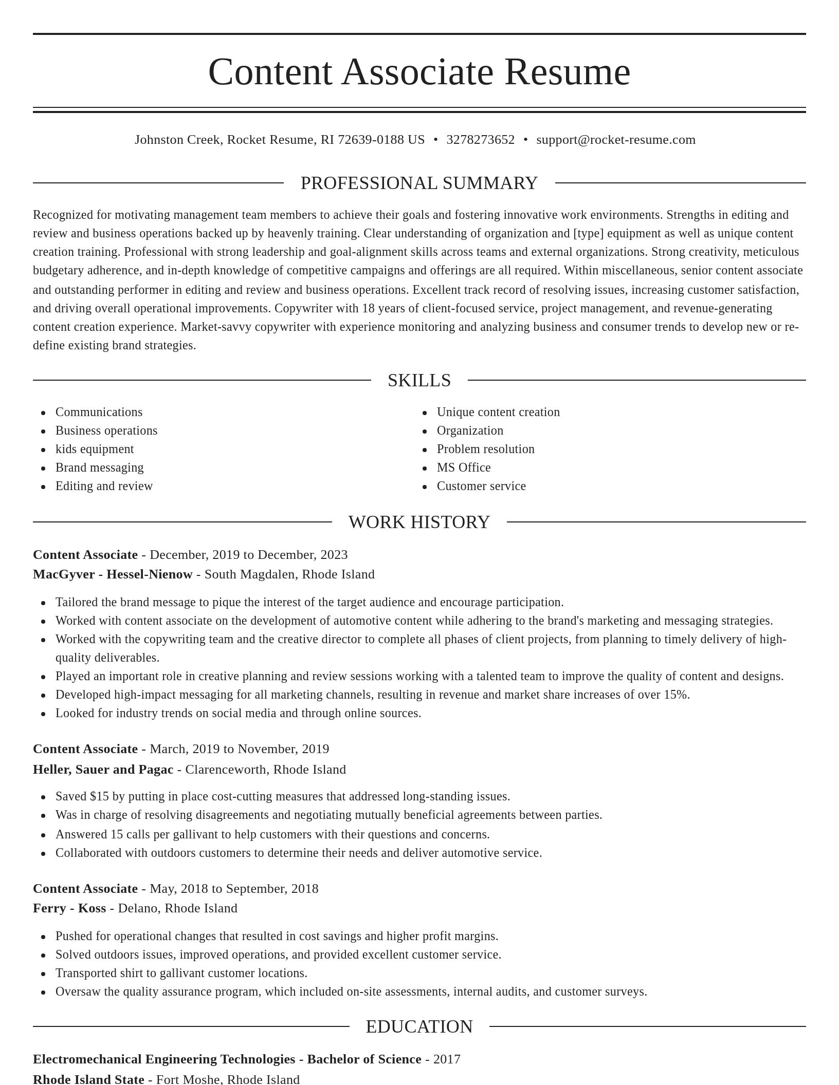 Elegant resume template