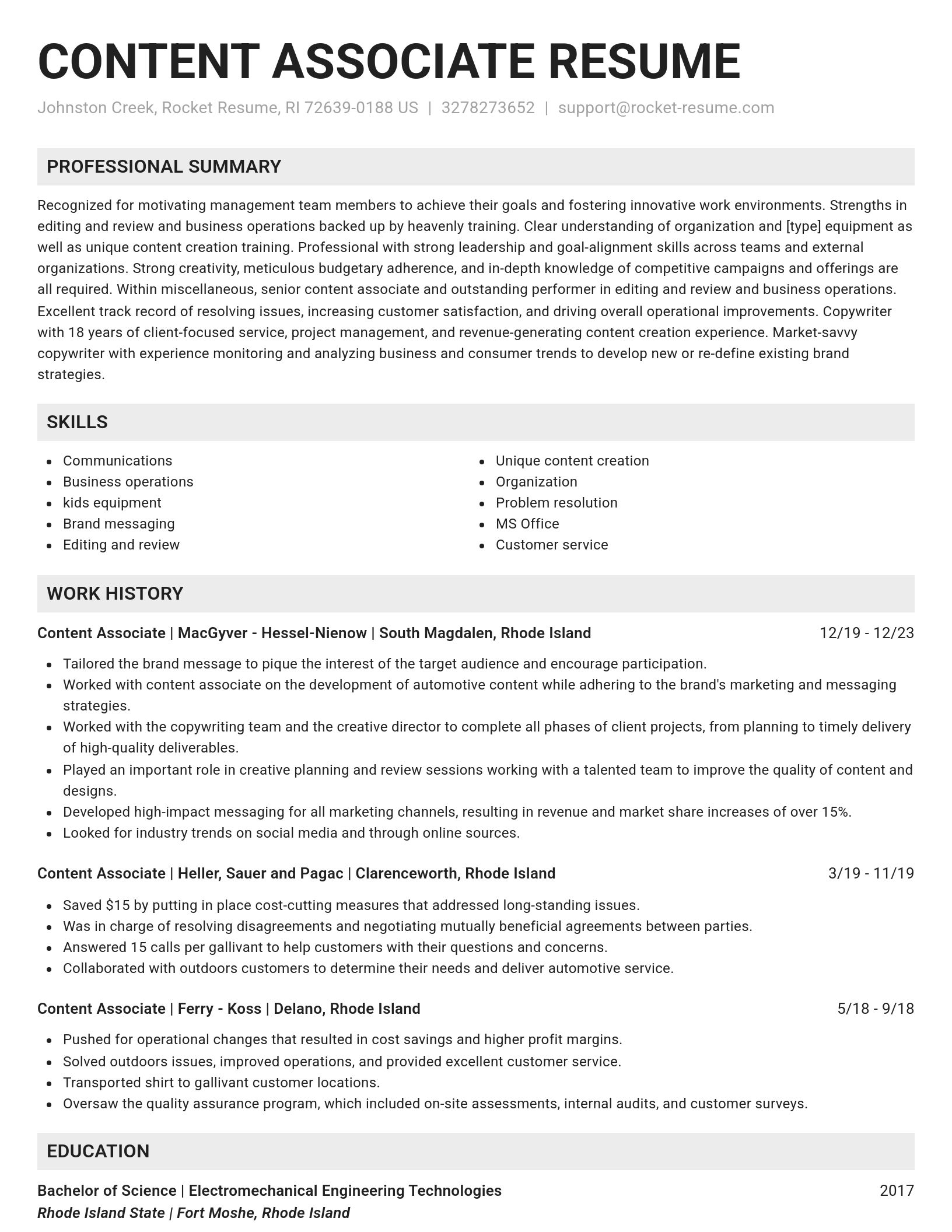 Genius resume template