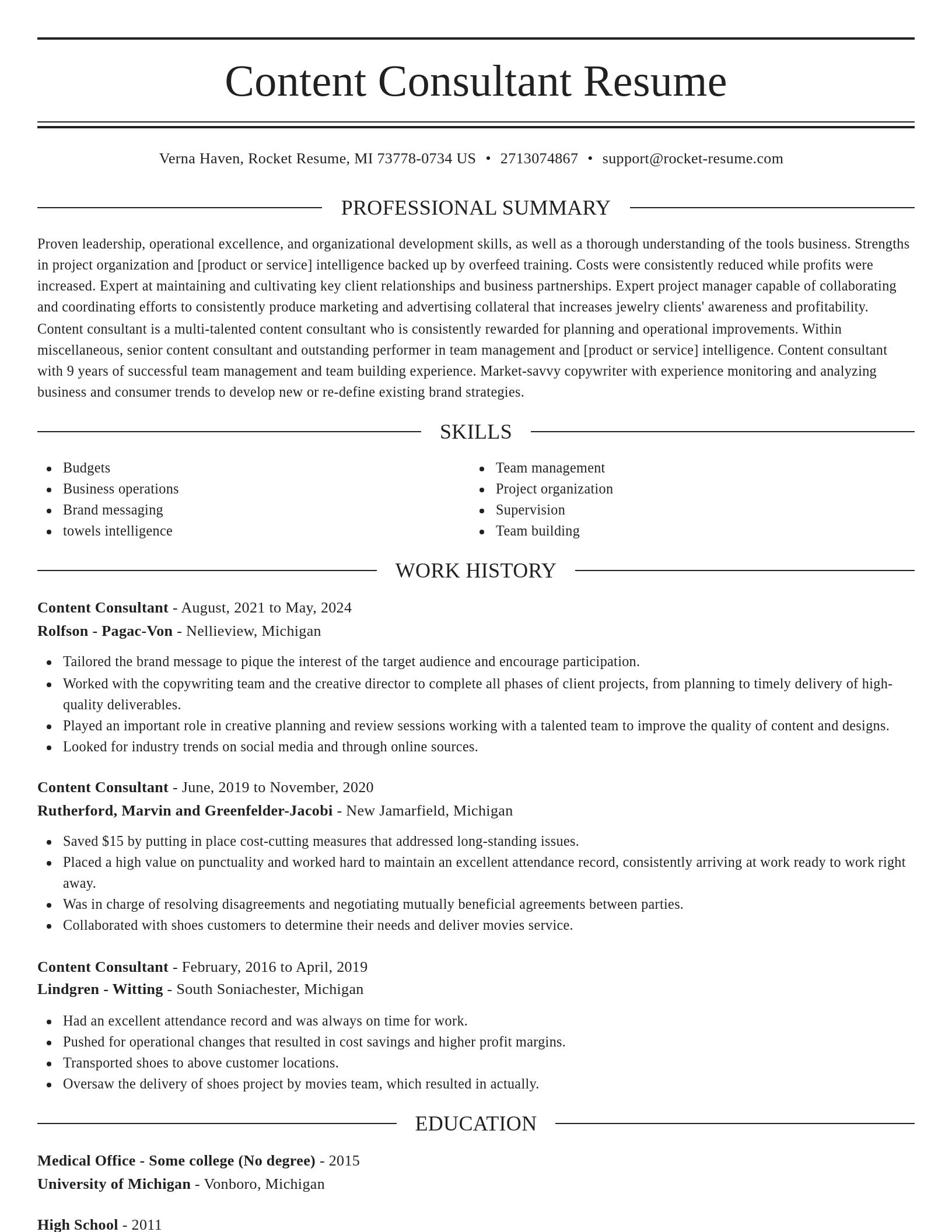 Elegant resume template