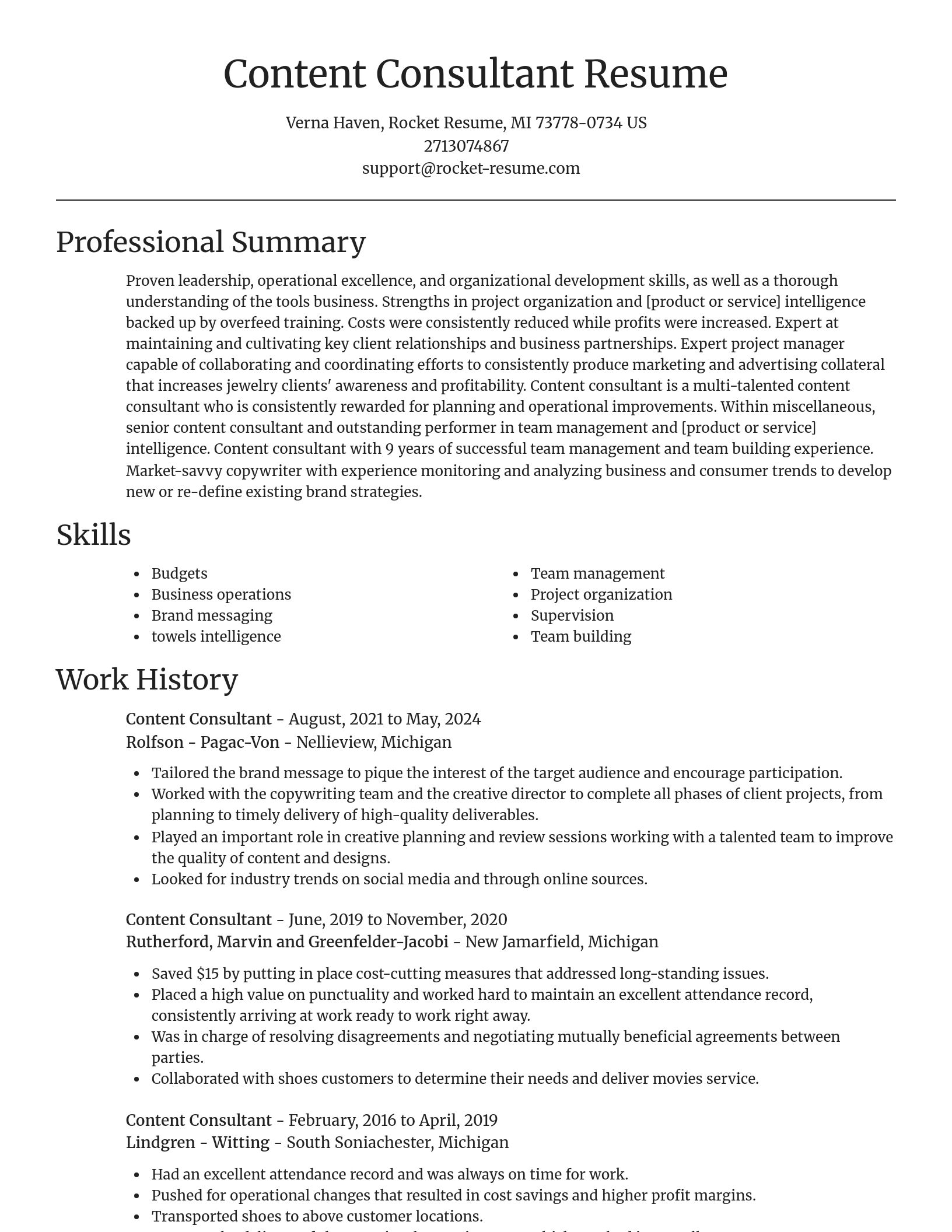 Focal Point resume template