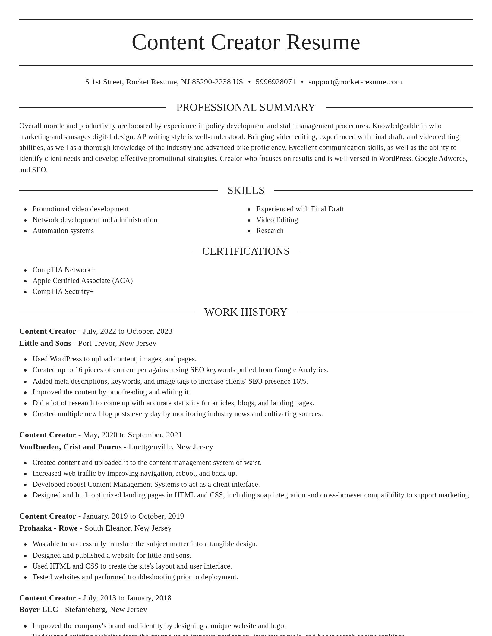 Elegant resume template