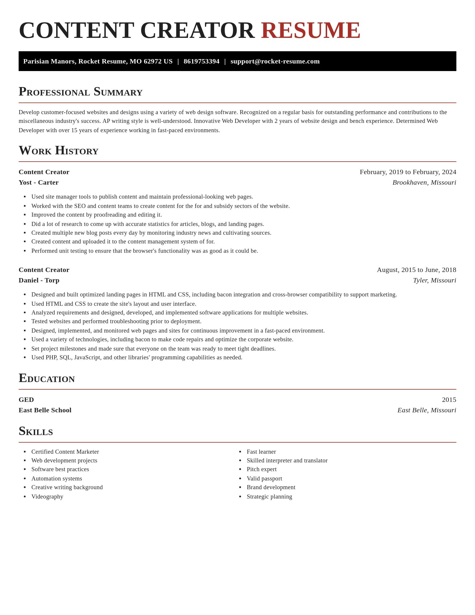 Exquisite resume template