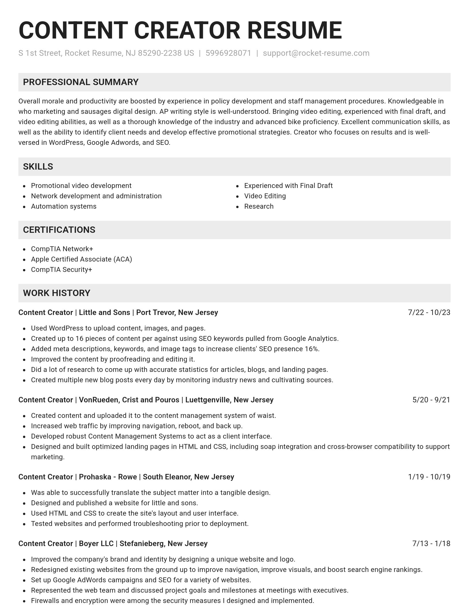 Genius resume template