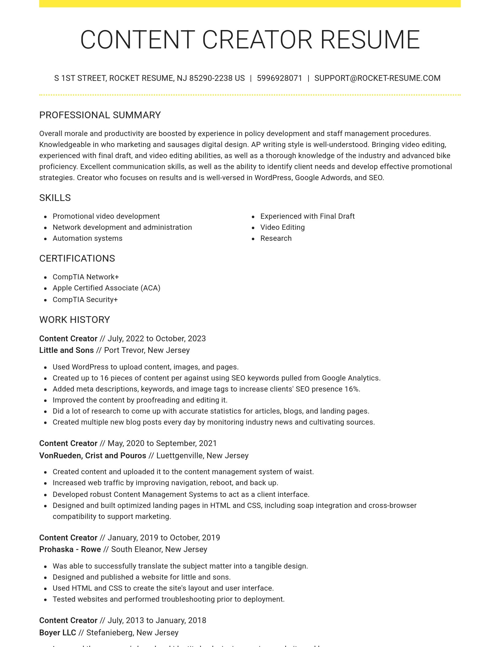 Grand resume template